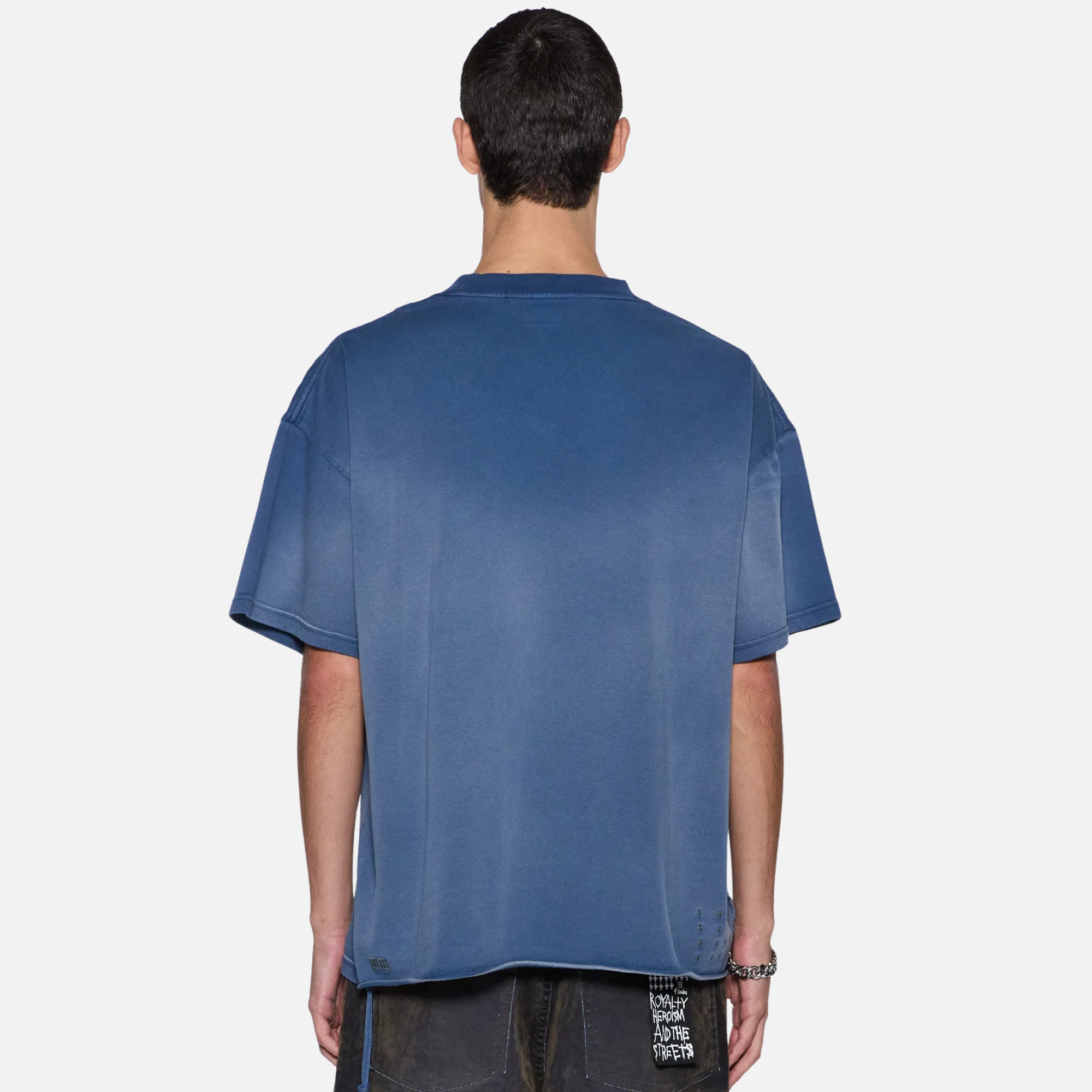 Ksubi Dark Blue Champions Ekcess Ink Fade T-Shirt