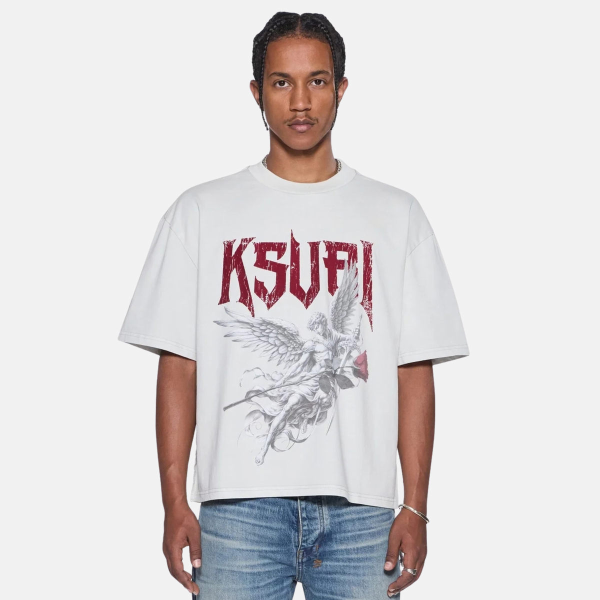 Ksubi Angel Halen Light Grey T-Shirt