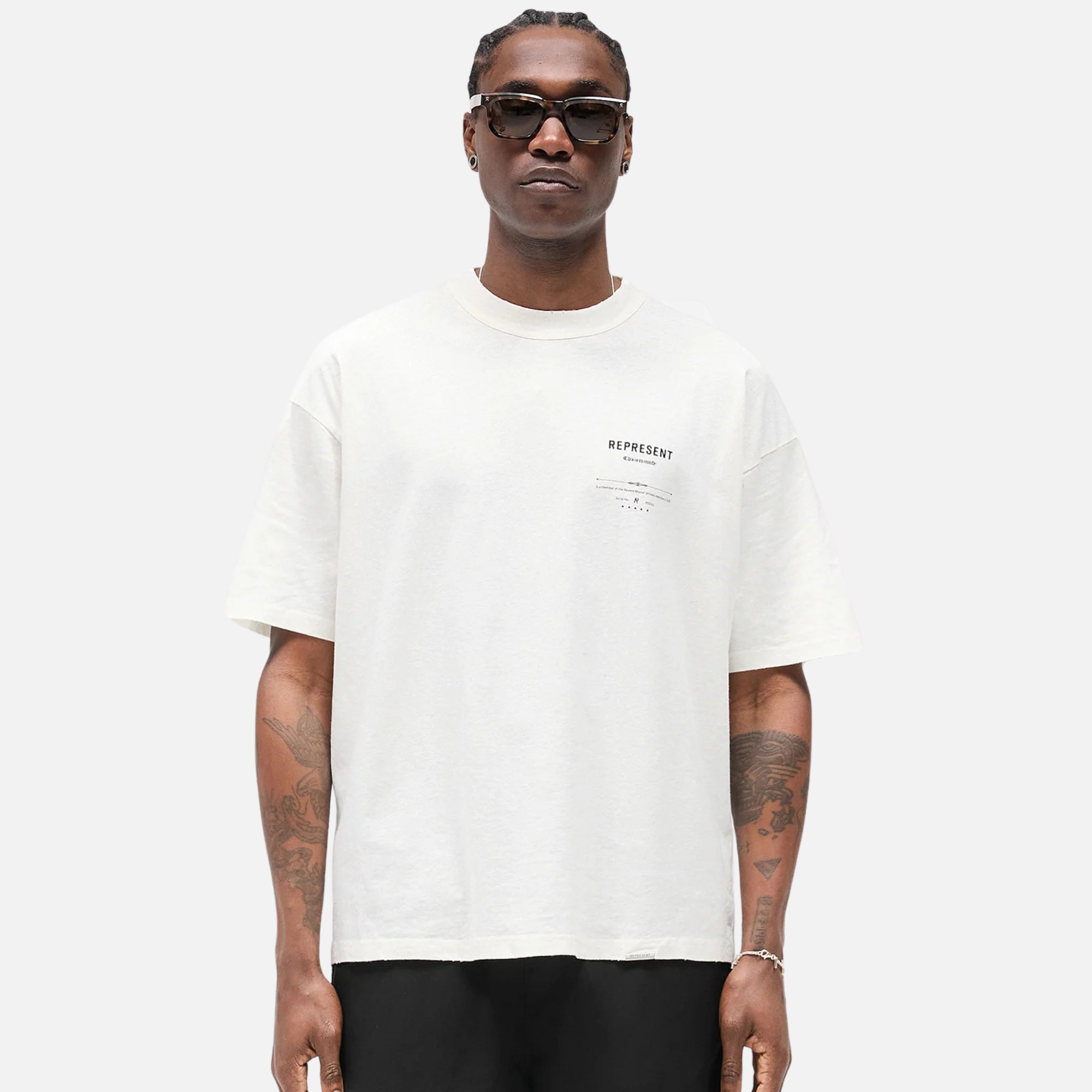 Represent Aged White Revere Manor T-Shirt