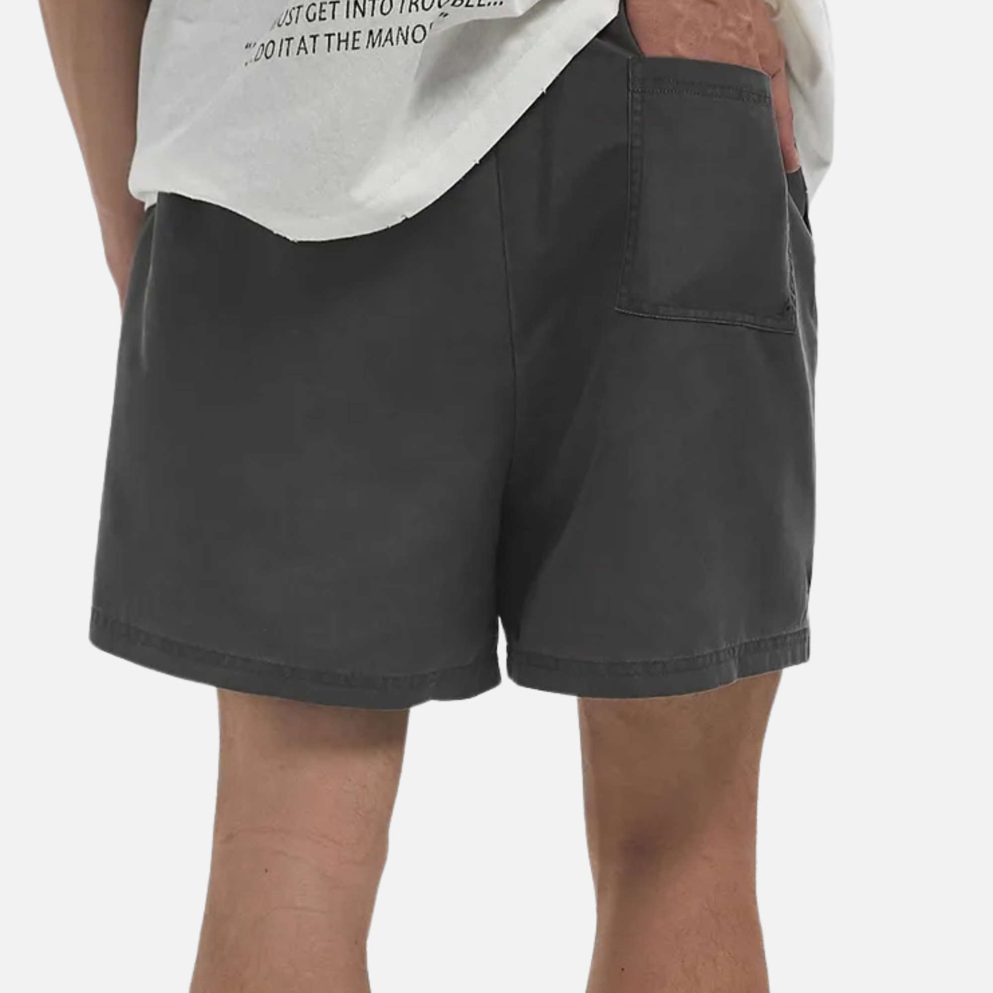 Represent Black Washed Metal Initial Swim Shorts