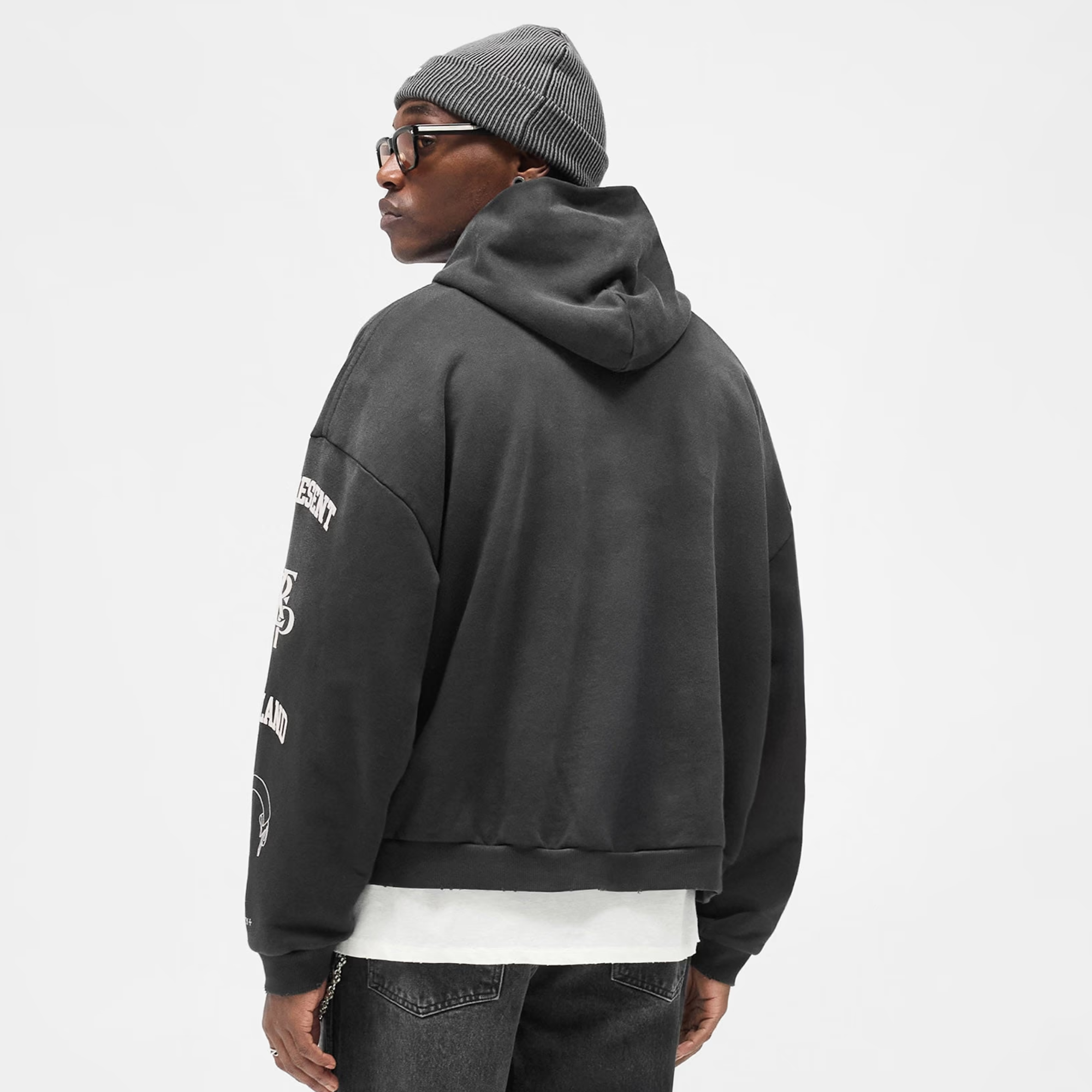 Represent Stained Black Legacy Crest Hoodie