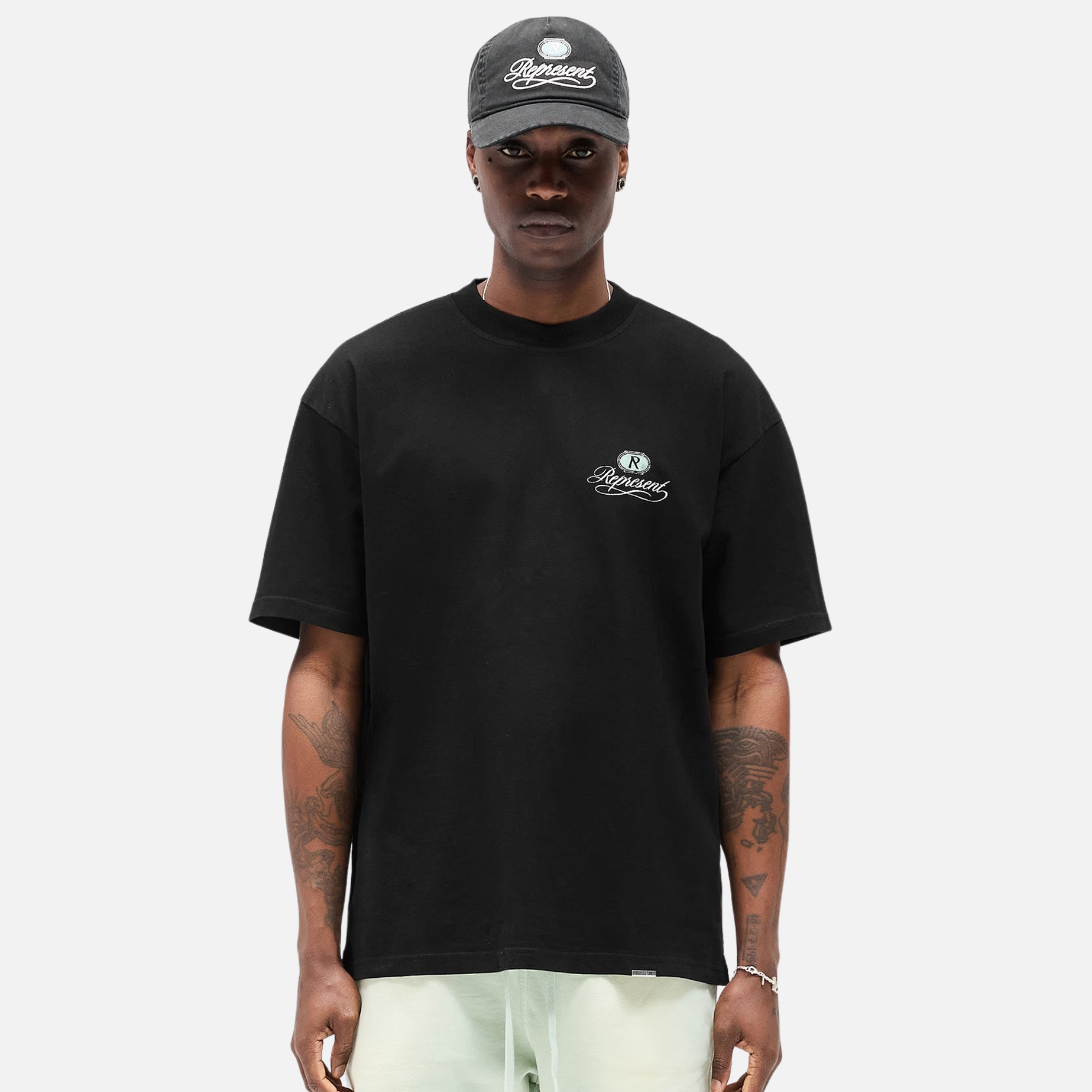 Represent Grand Vintage Hand Drawn Black T-Shirt