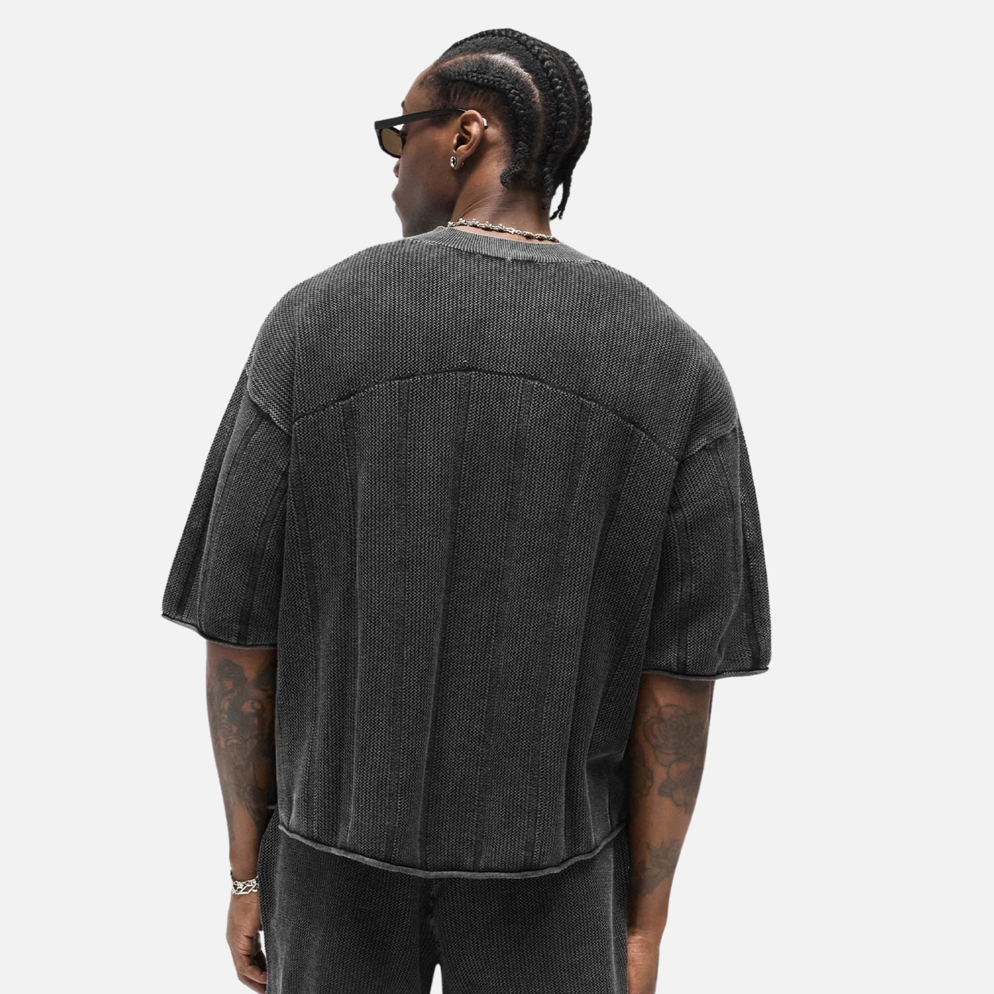 Represent Grey Knitted Varsity Jersey