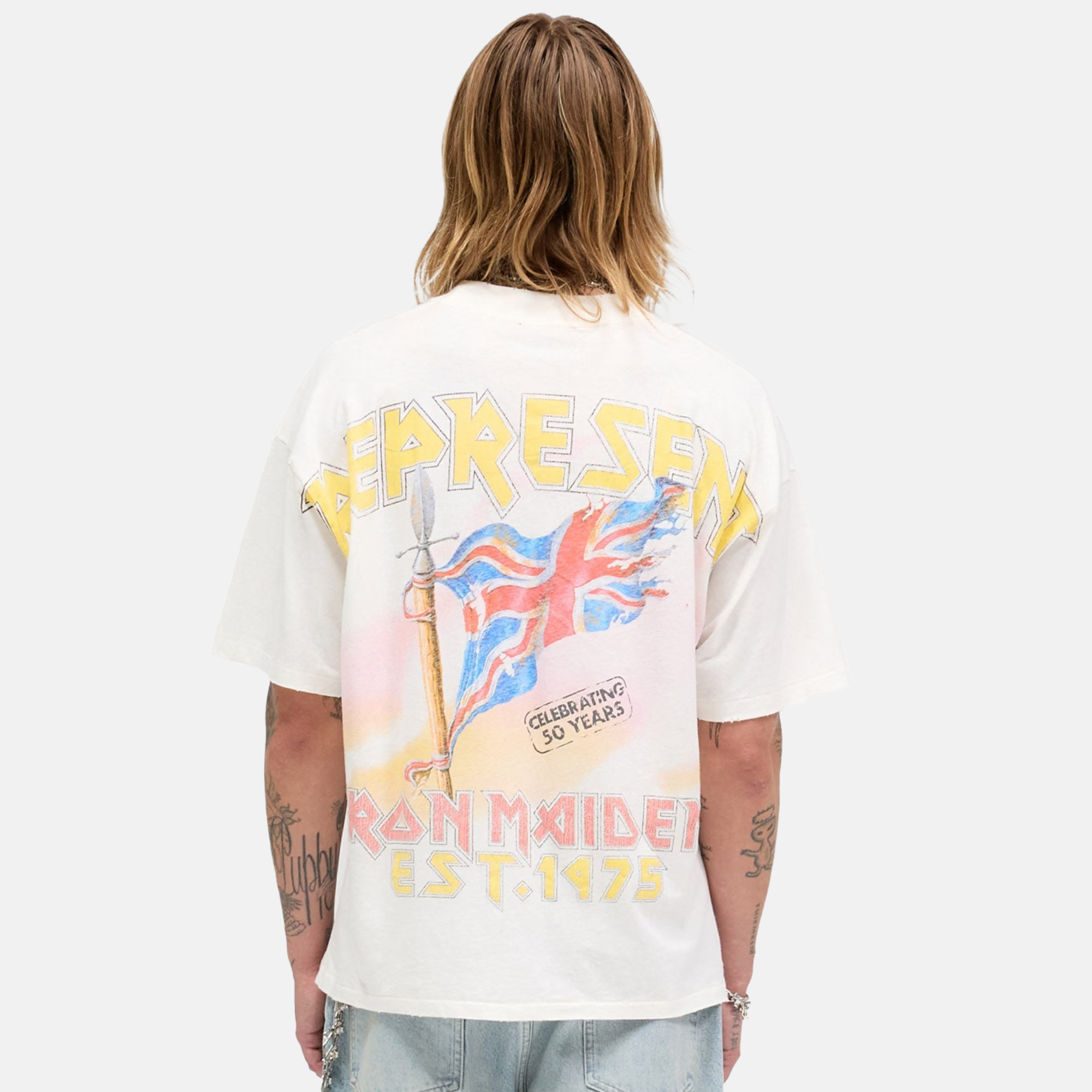 Represent x Iron Maiden Steed White T-Shirt