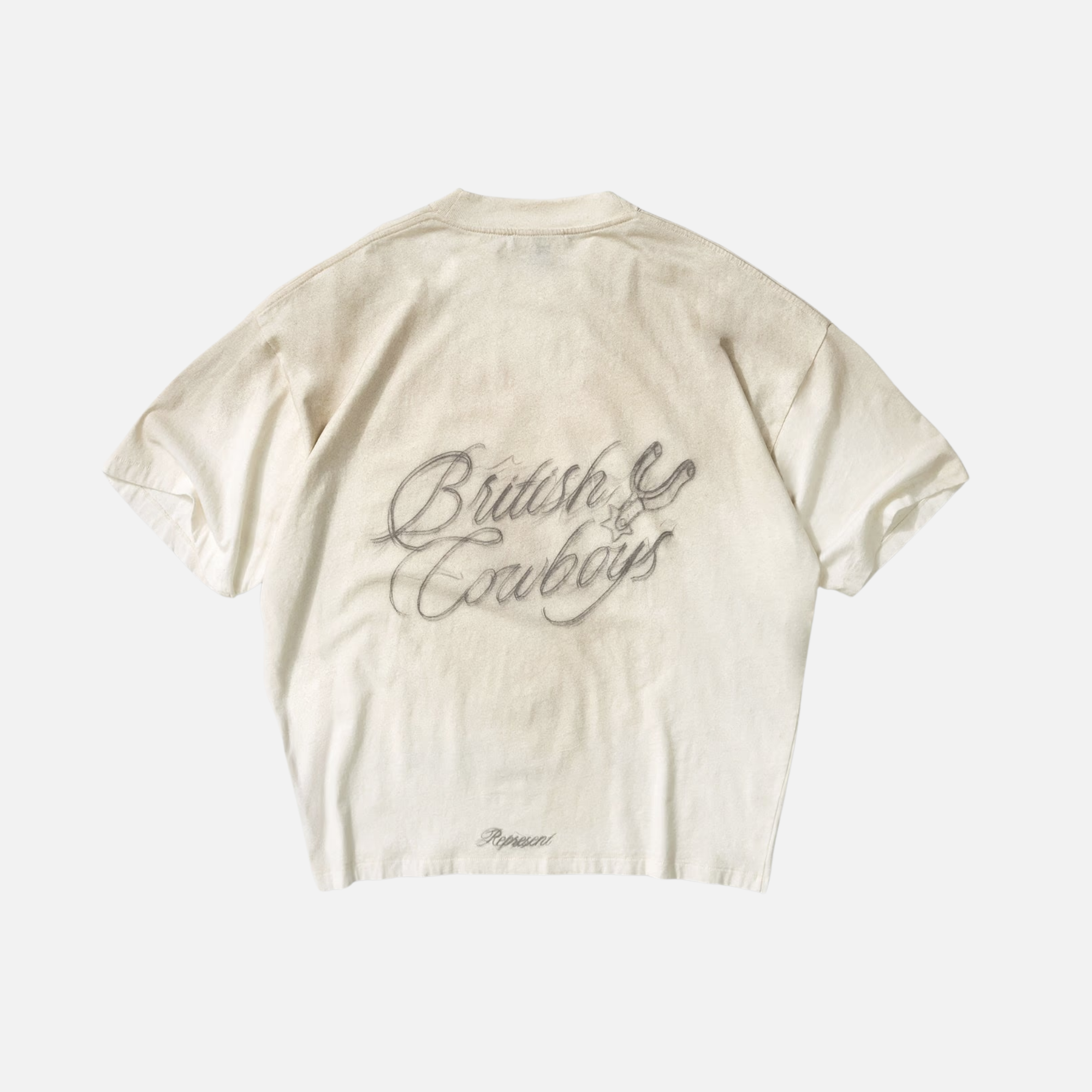 Represent British Cowboys Washed Ecru T-Shirt