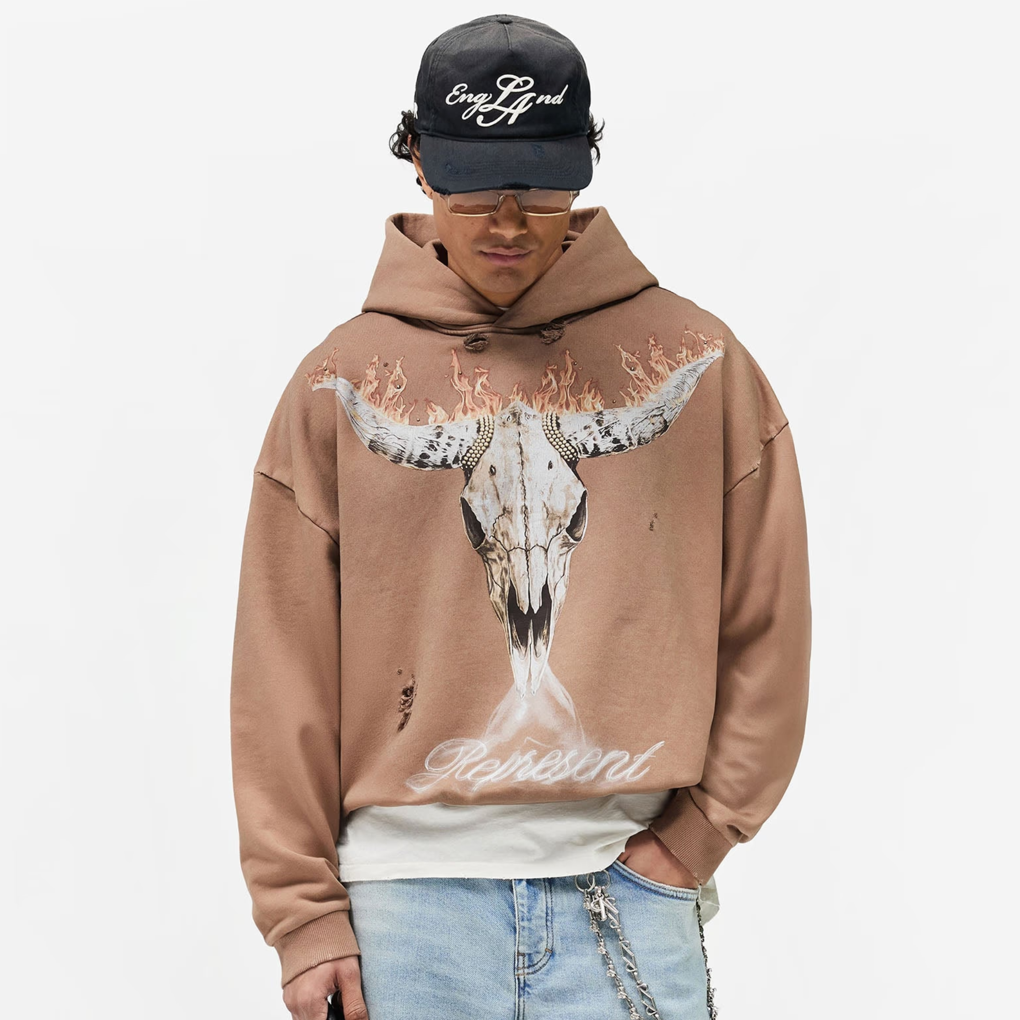 Represent British Cowboys Dusty Brown Hoodie