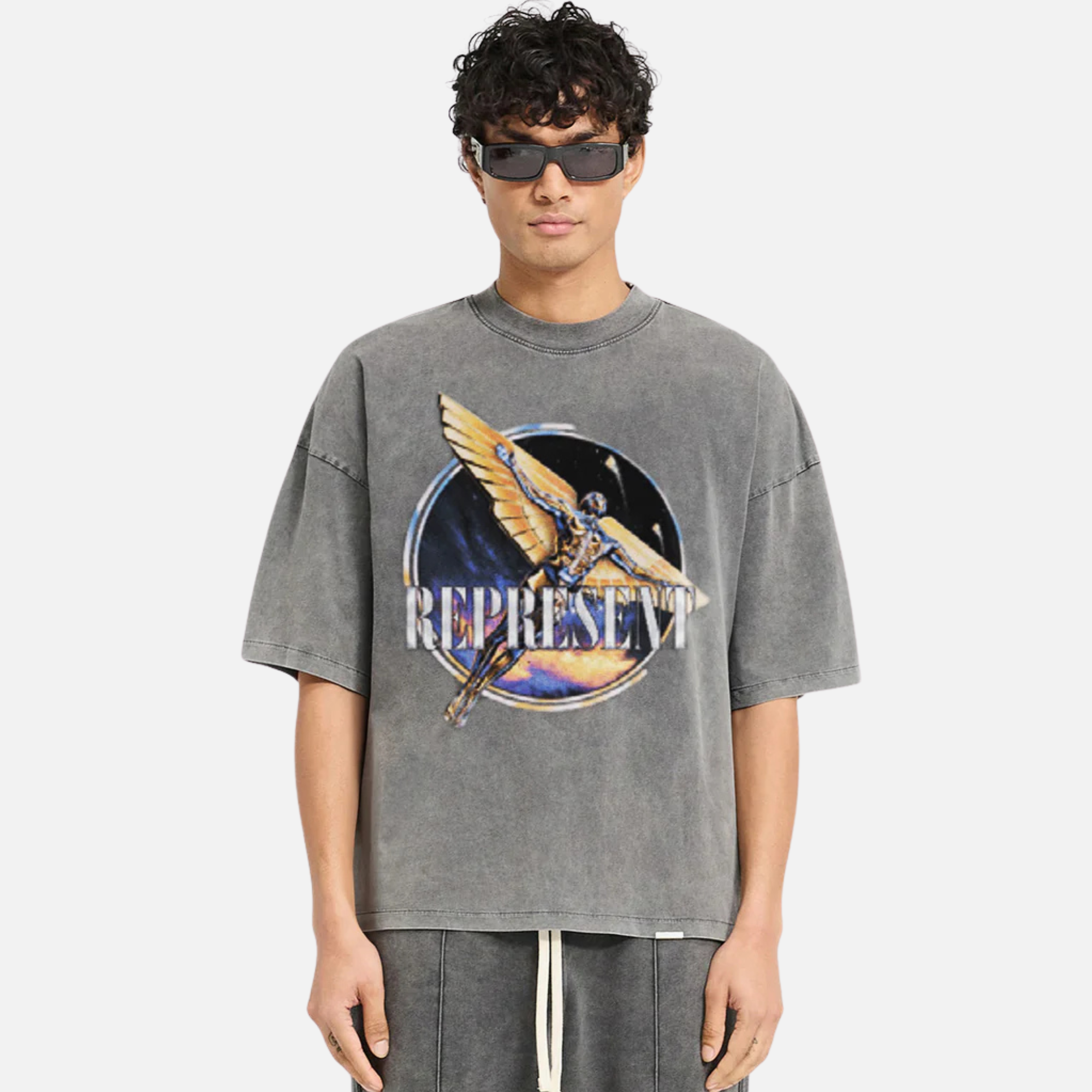 Represent Golden Tour Sun Fade Grey T-Shirt