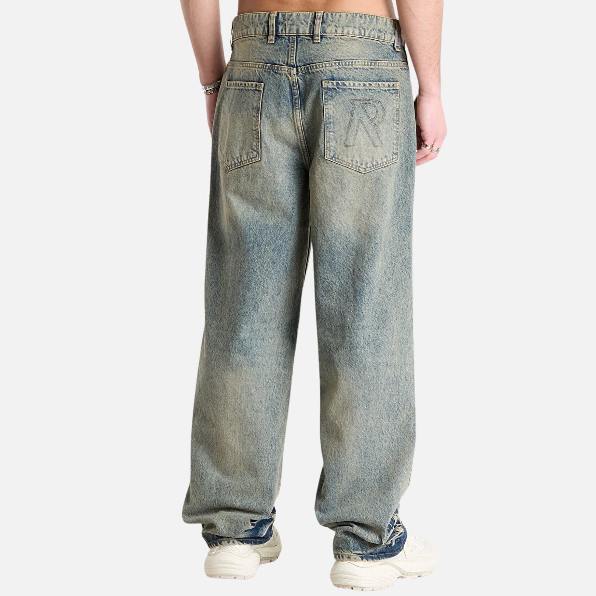 Represent R3 Baggy Denim Blue Cream Jeans