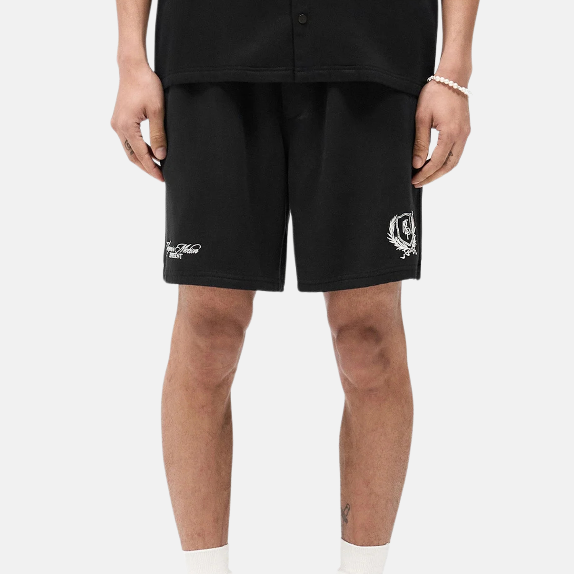 Represent Black Crest Shorts