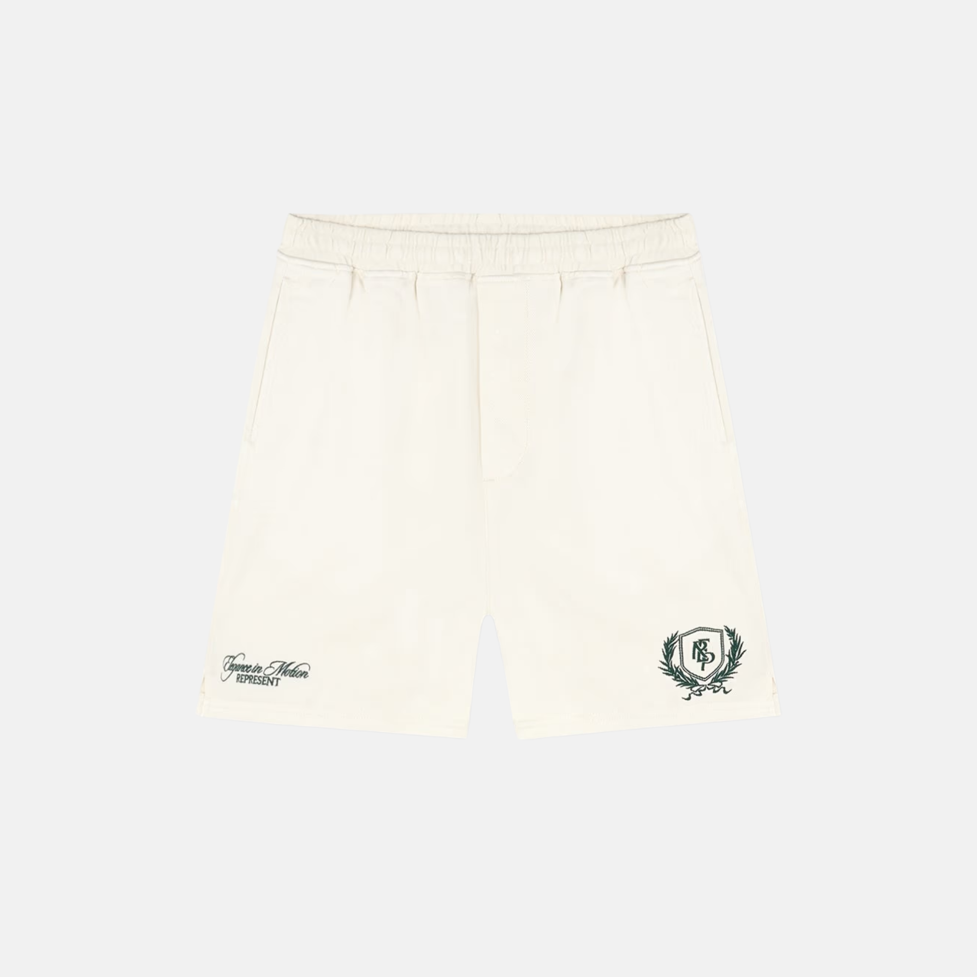 Represent Antique White Crest Shorts