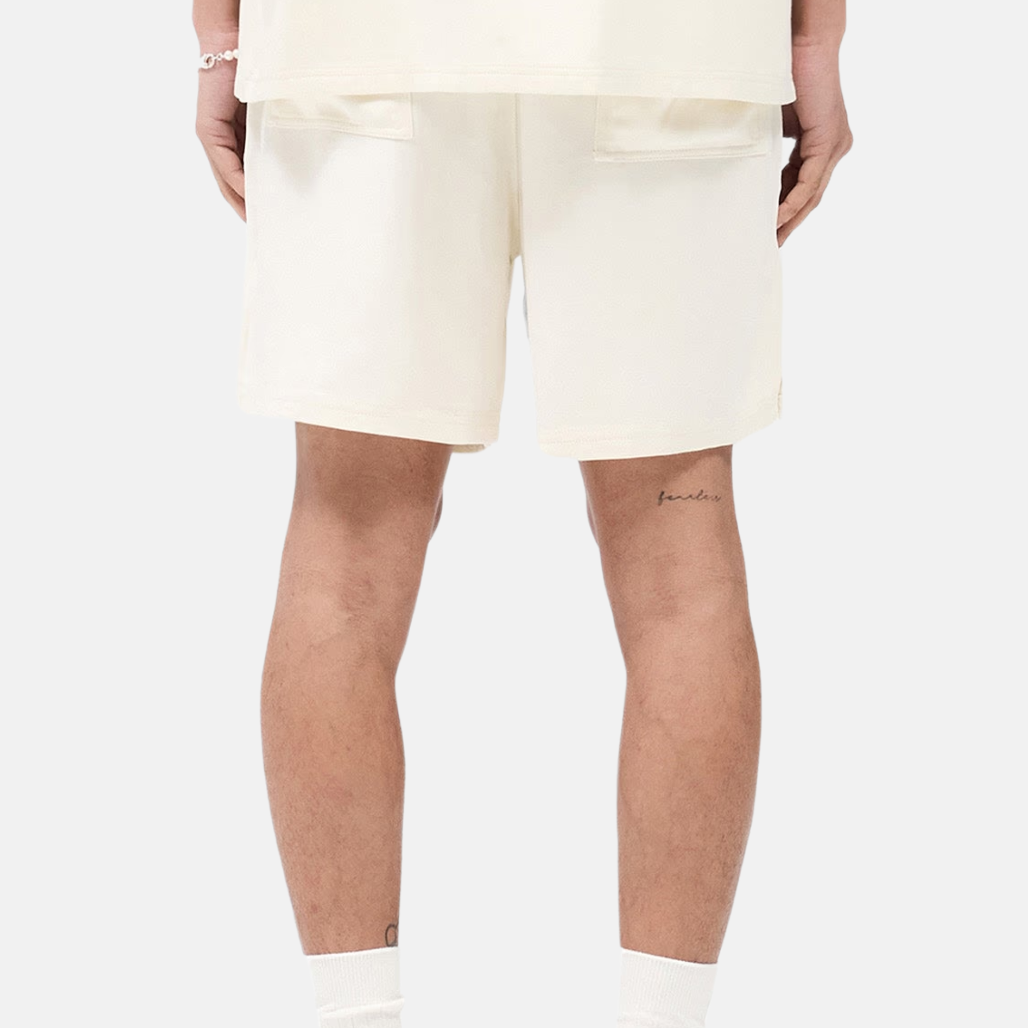 Represent Antique White Crest Shorts