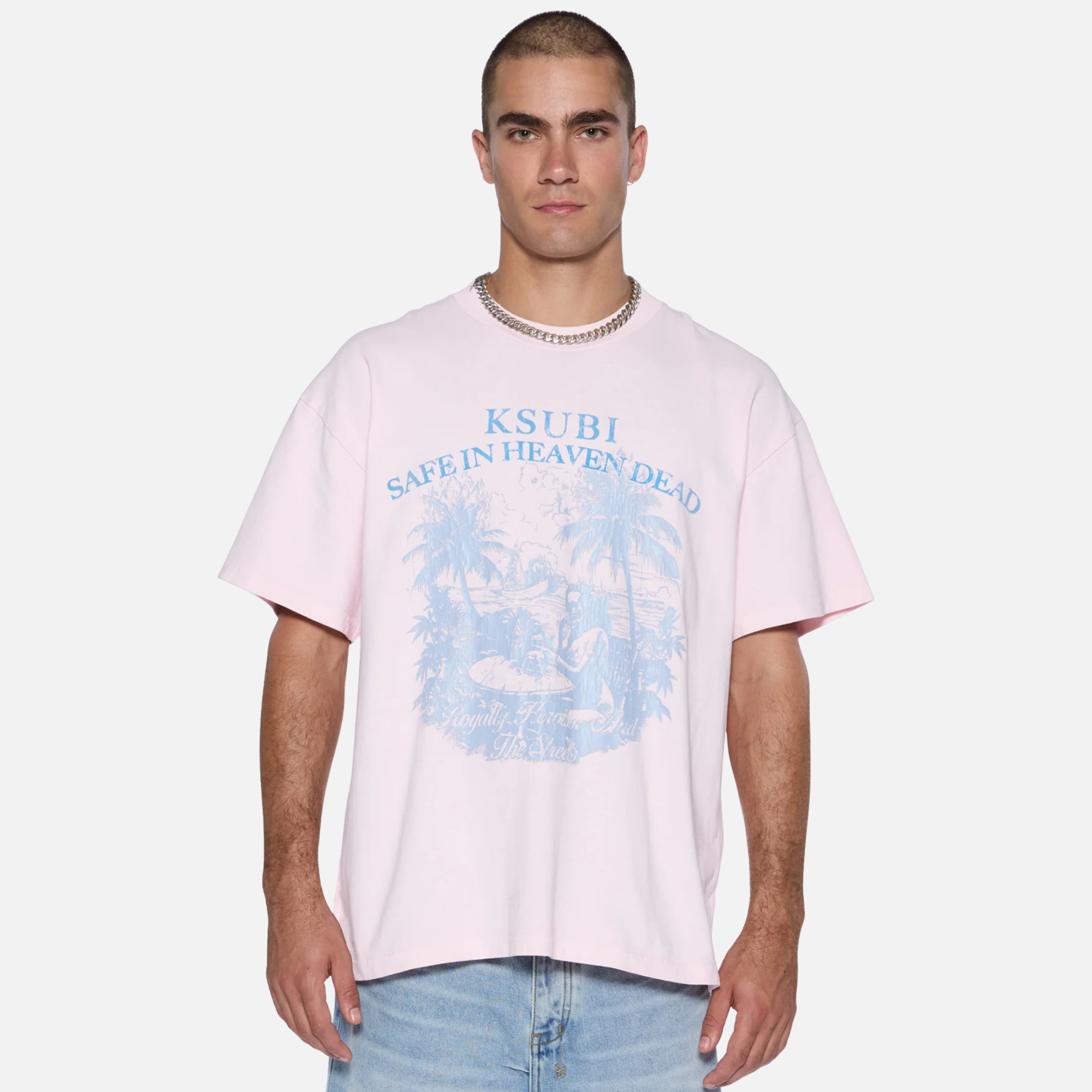 Ksubi Pink Paradiso Ekcess Ice Quartz T-Shirt