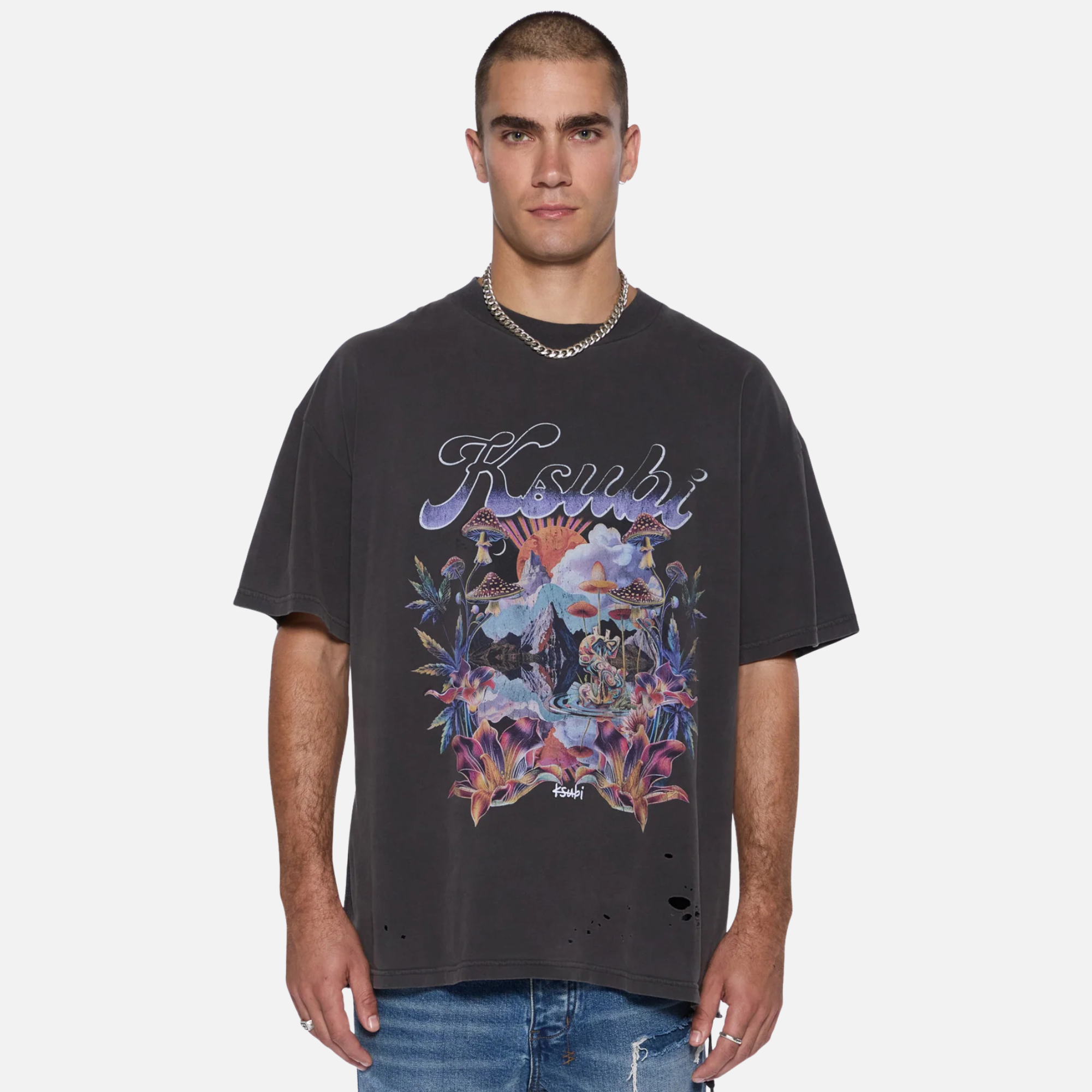 Ksubi Old Black Hendrix Ekcess SS T-Shirt