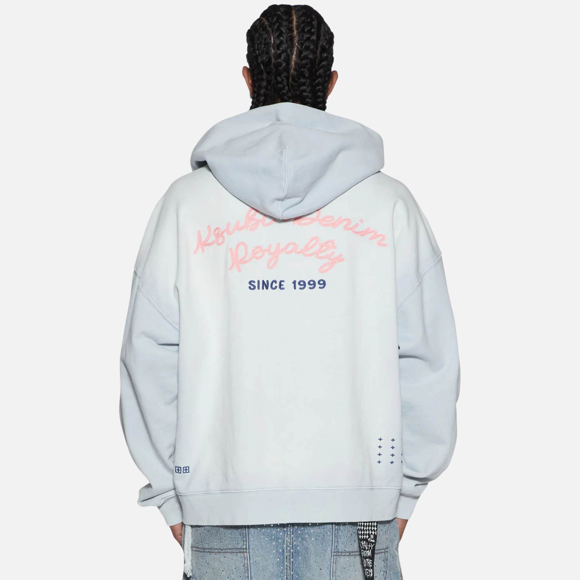 Ksubi Blue Ice Mist Effect Ekcess Full-Zip Hoodie