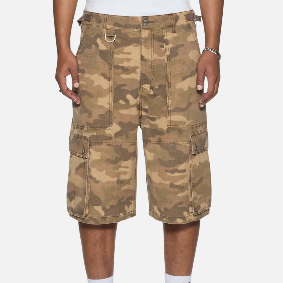 Ksubi Troop Sand Camo Cargo Shorts