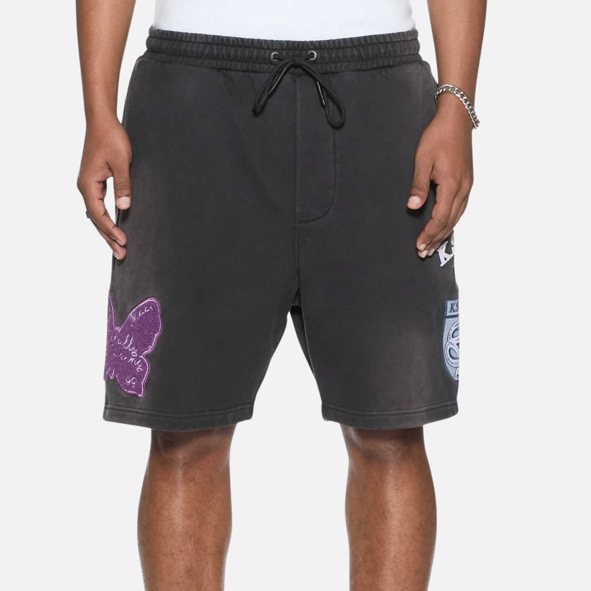 Ksubi Genesis Charcoal Fade Trak Shorts