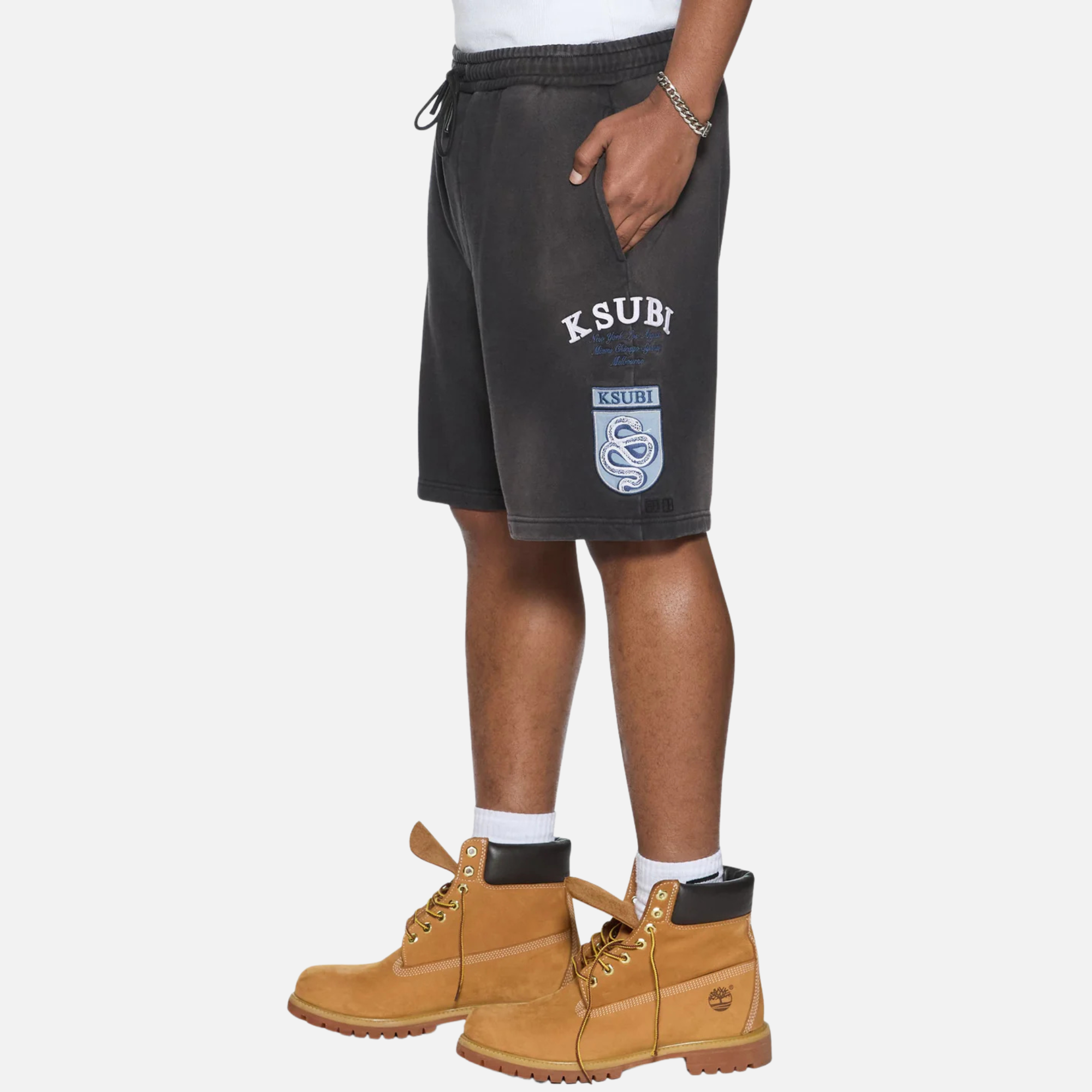 Ksubi Genesis Charcoal Fade Trak Shorts