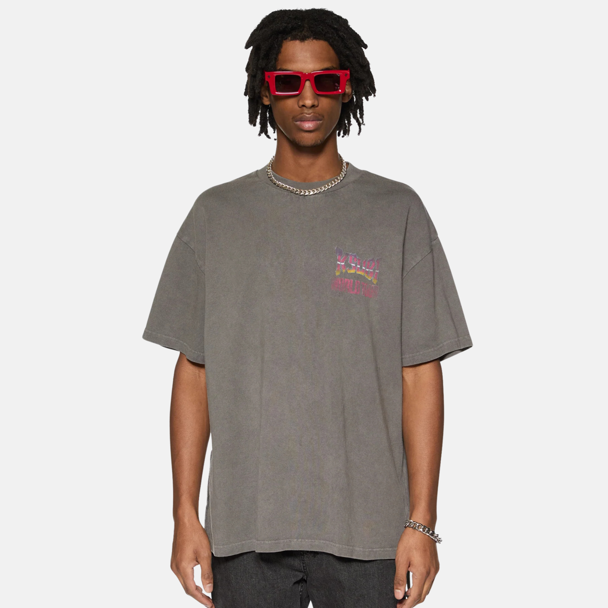 Ksubi Charcoal Global Ekcess SS T-Shirt – Puffer Reds Ksubi Charcoal Global Ekcess SS T-Shirt – Puffer Reds