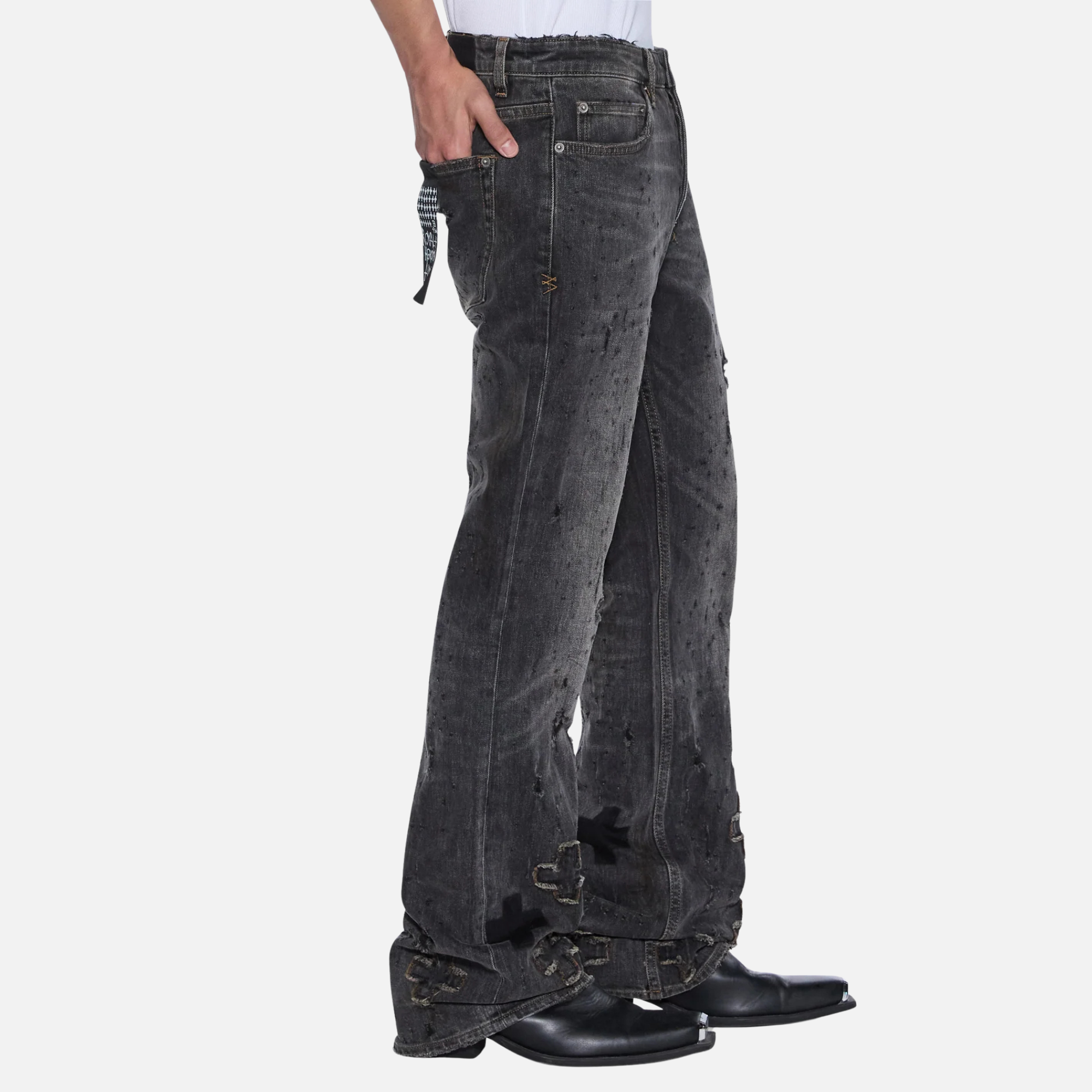 Ksubi Bronko Asher Black Shotgun Jeans