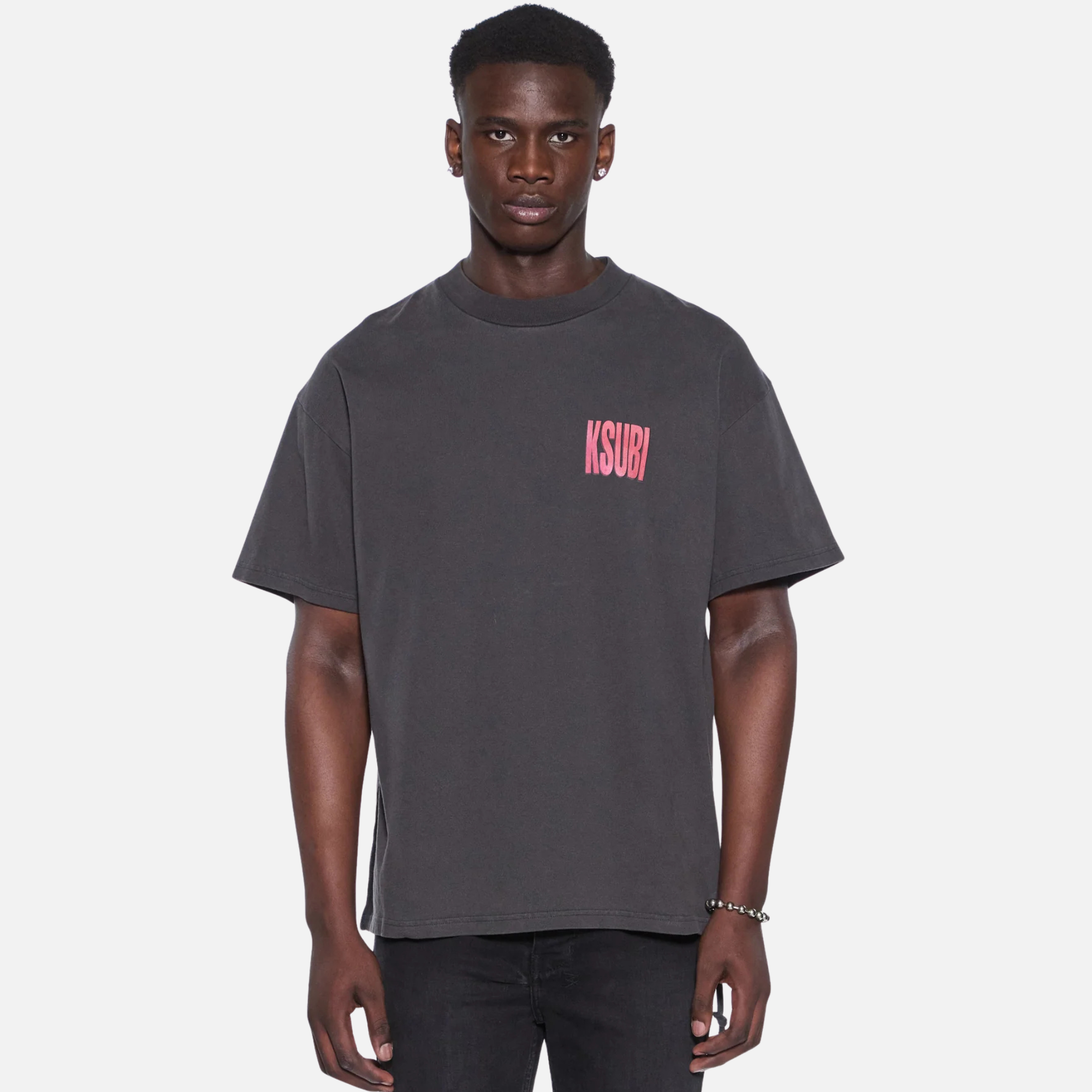 Ksubi Panthera Ekcess Faded Black T-Shirt