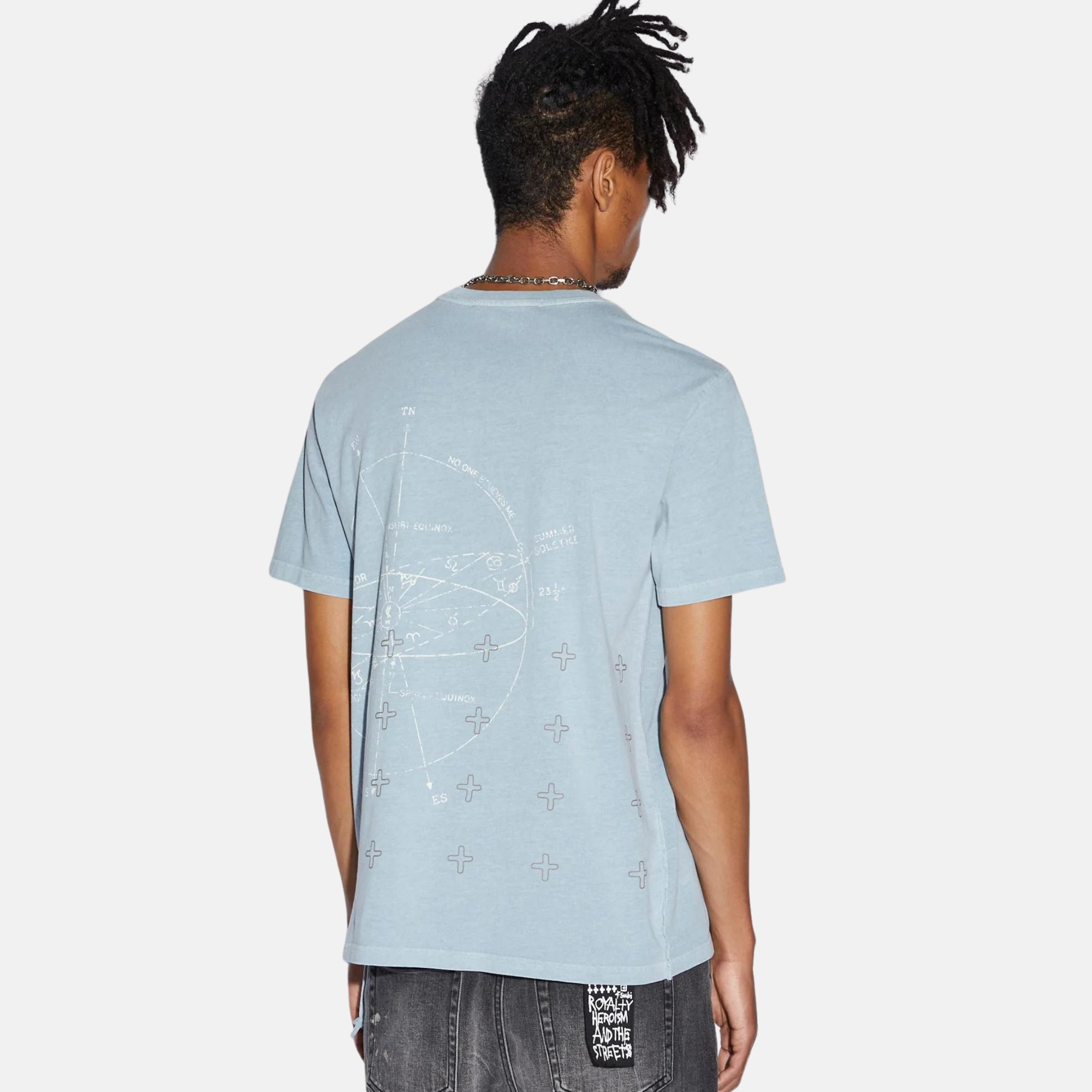 Ksubi Diagrams Kash Blue Fin T-Shirt