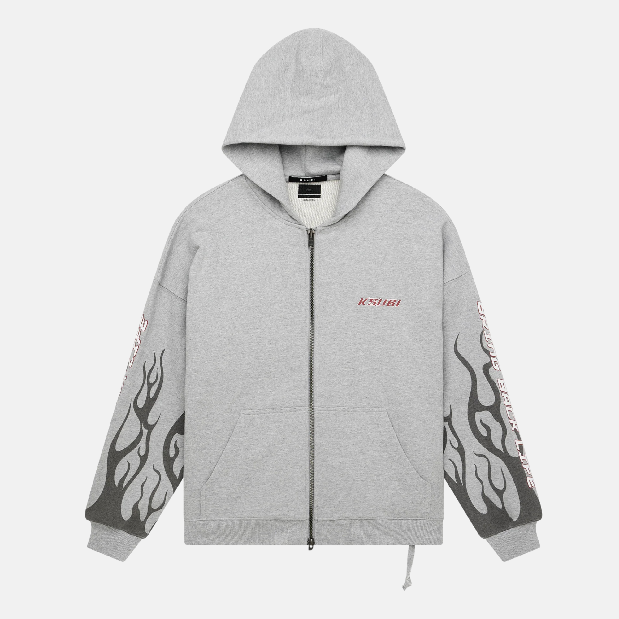 Ksubi Stinger Ekcess Grey Marle Zip Hoodie