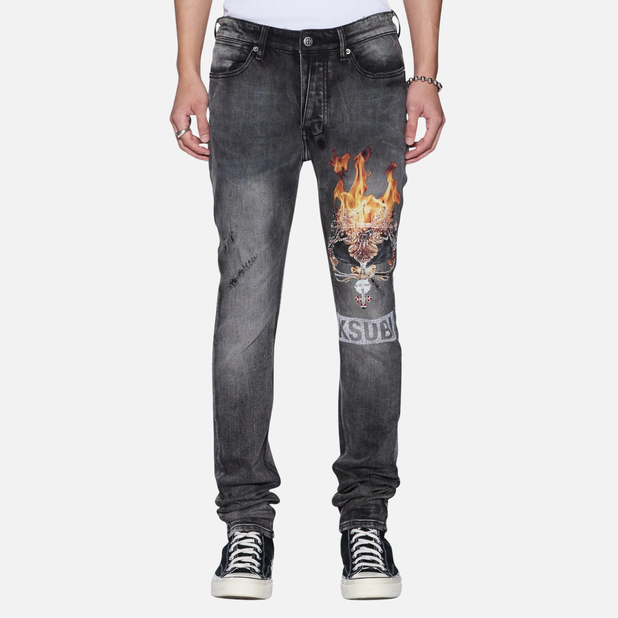 Ksubi Van Winkle Charcoal Asher Kings Jeans – Puffer Reds
