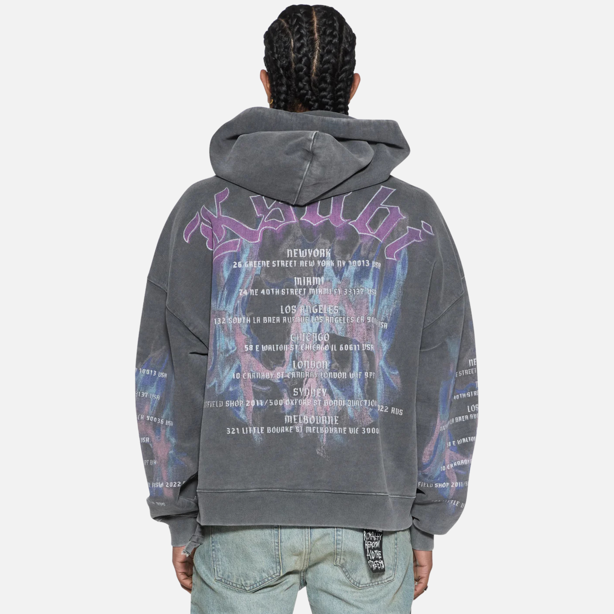 Ksubi Charcoal Fallen Ekcess Full-Zip Hoodie