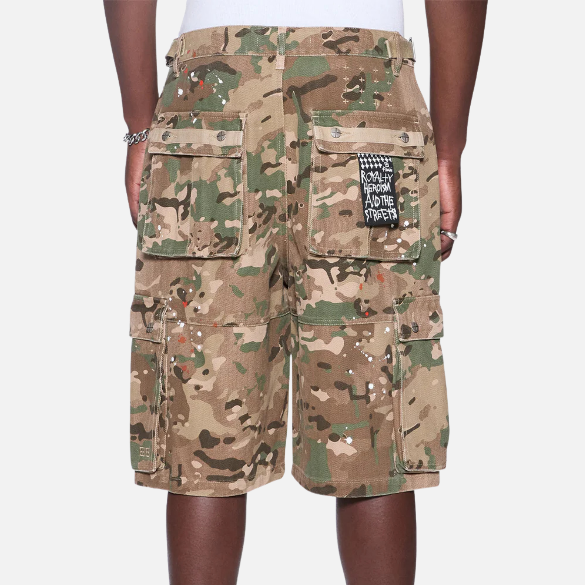 Ksubi Trooper Woodland Camo Cargo Shorts