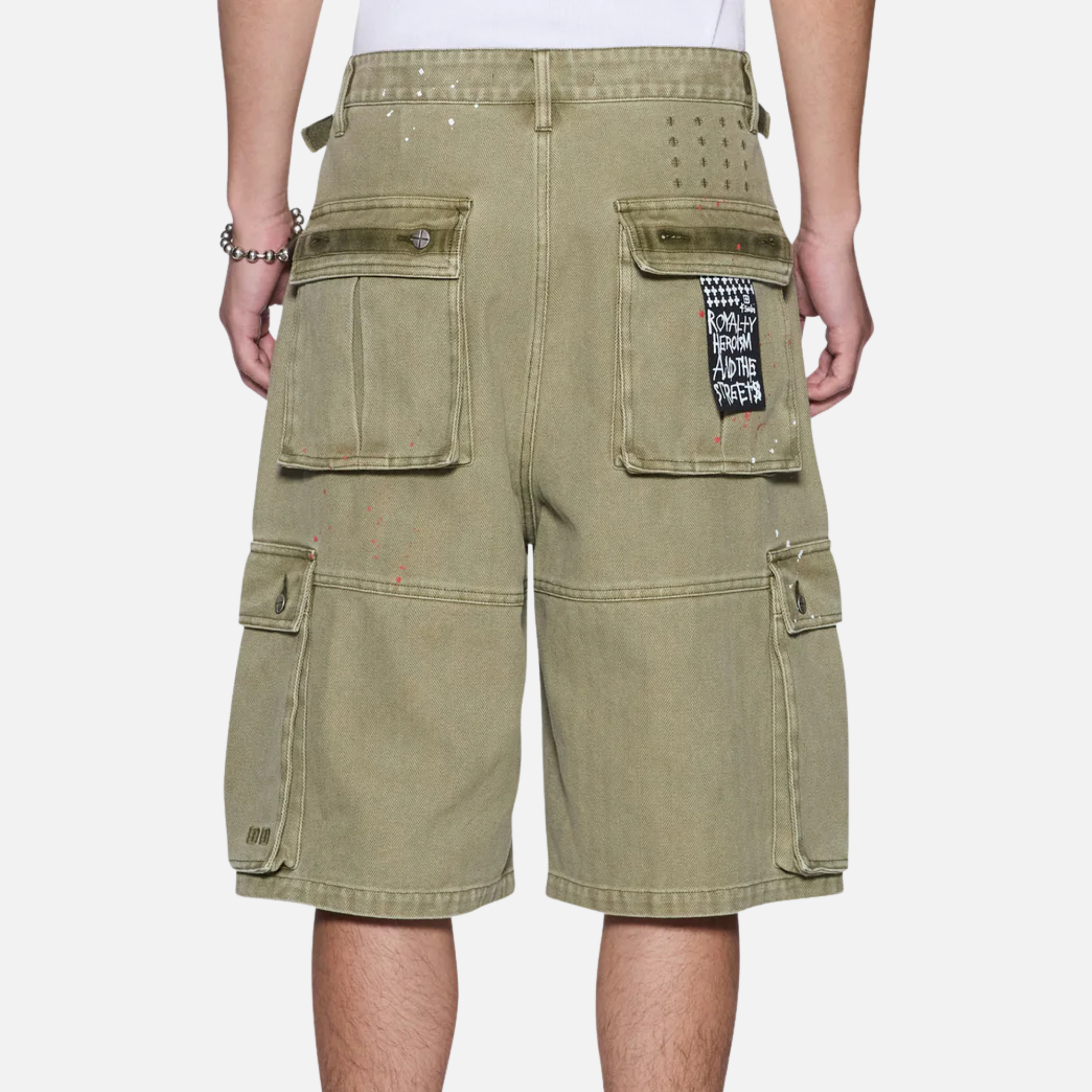 Ksubi Khaki Trooper Militant Cargo Shorts
