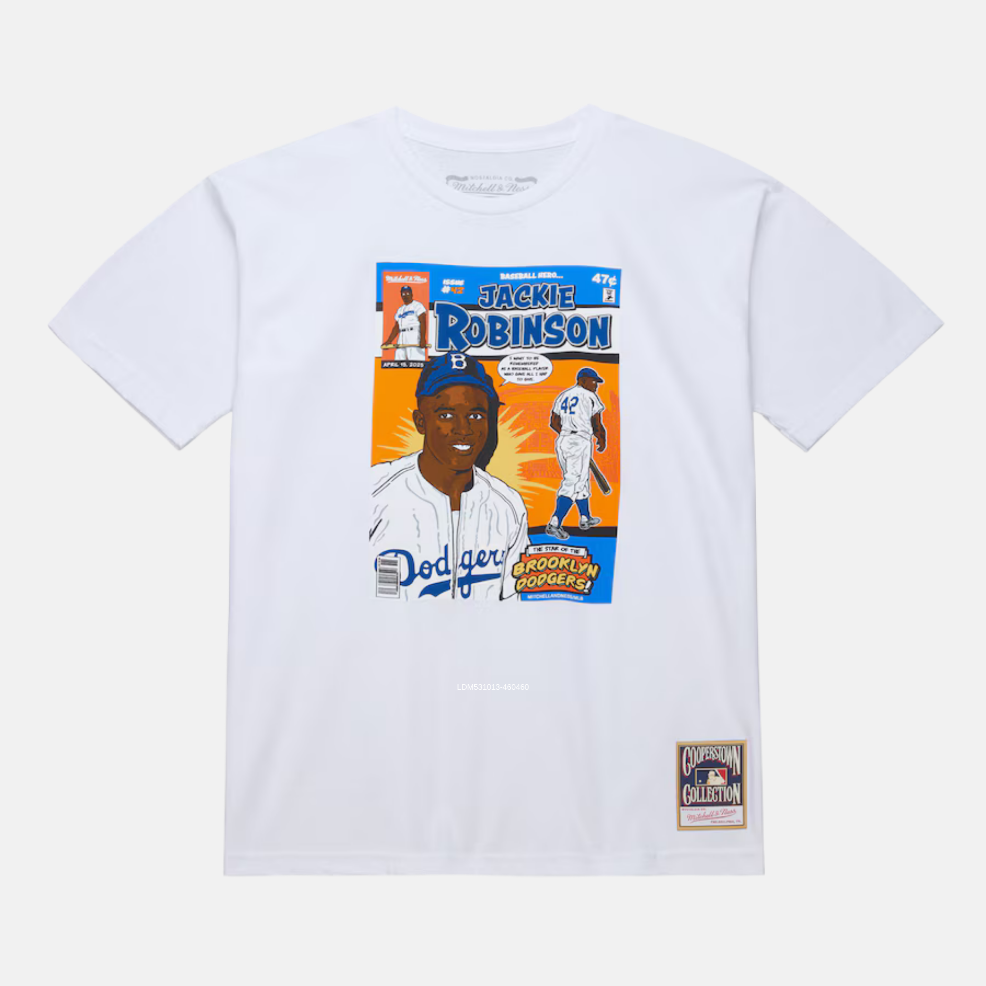Mitchell & Ness MLB Brooklyn Dodgers Jackie Robinson Comic T-Shirt