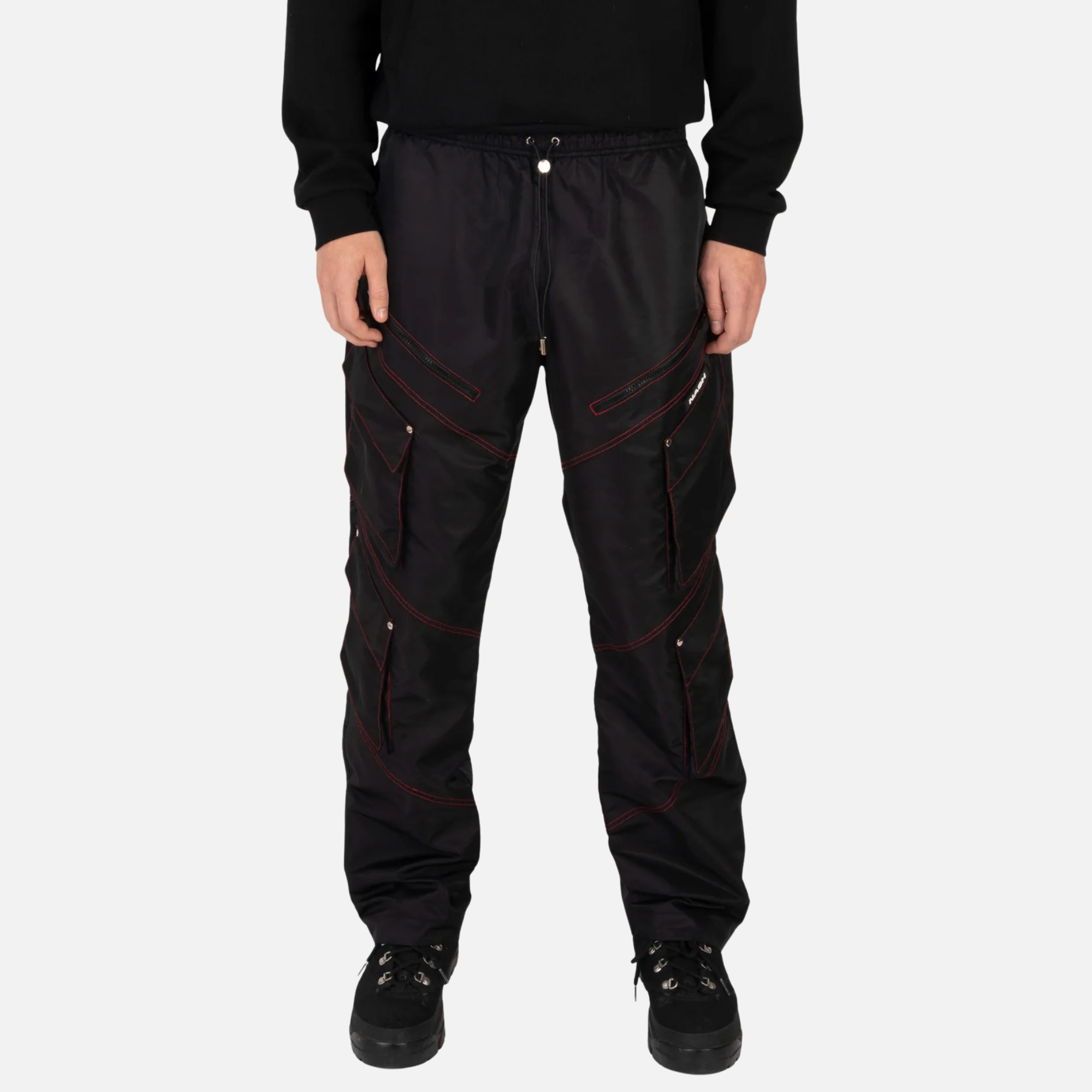 Nash New York Black Angled Cargo Pants