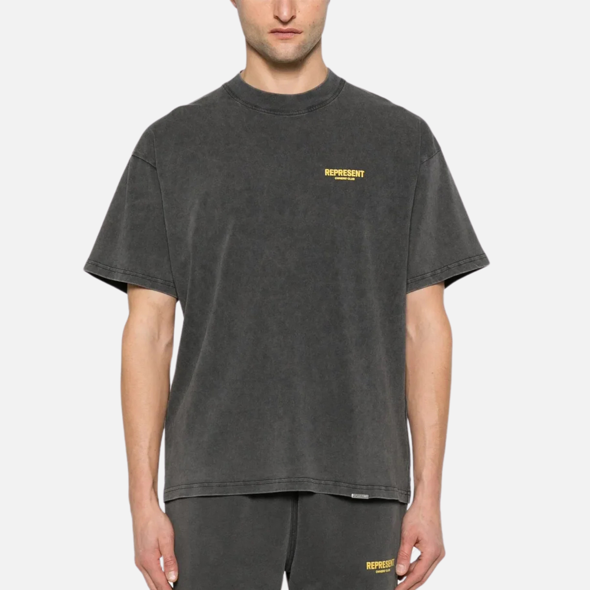 Represent Vintage Grey Yellow Owners Club T-Shirt