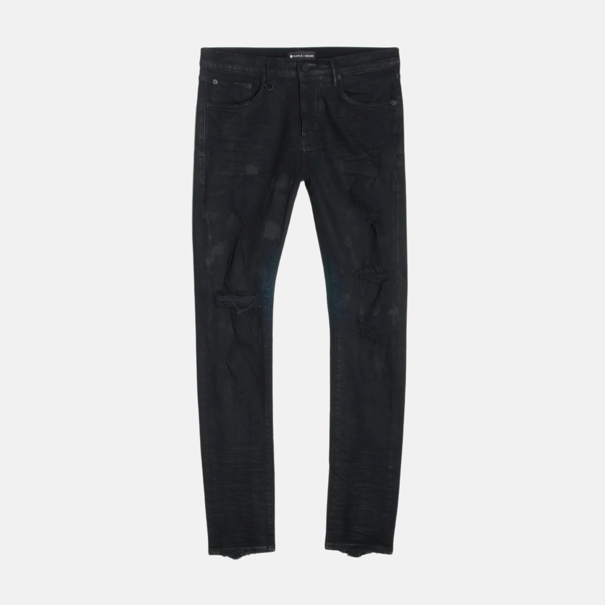 Purple Brand Black Oil Spill Jeans