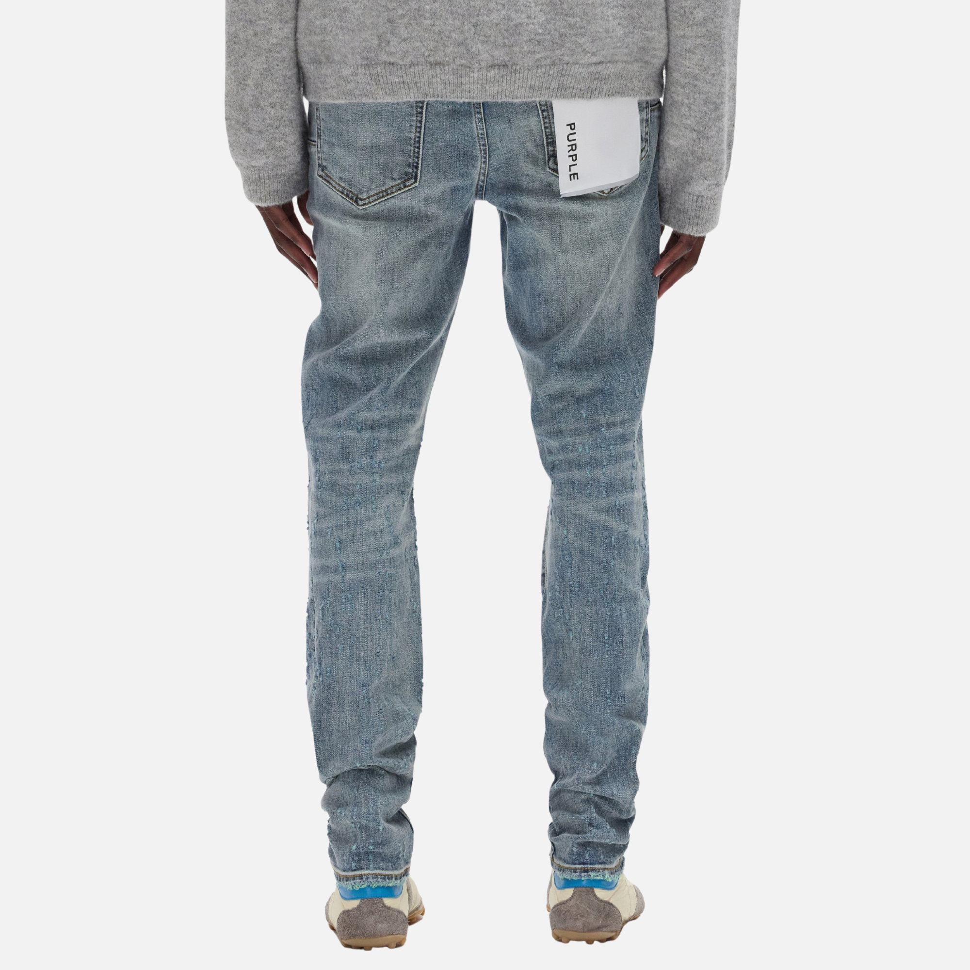 Purple Brand Weft Buckshot Mid Indigo Jeans