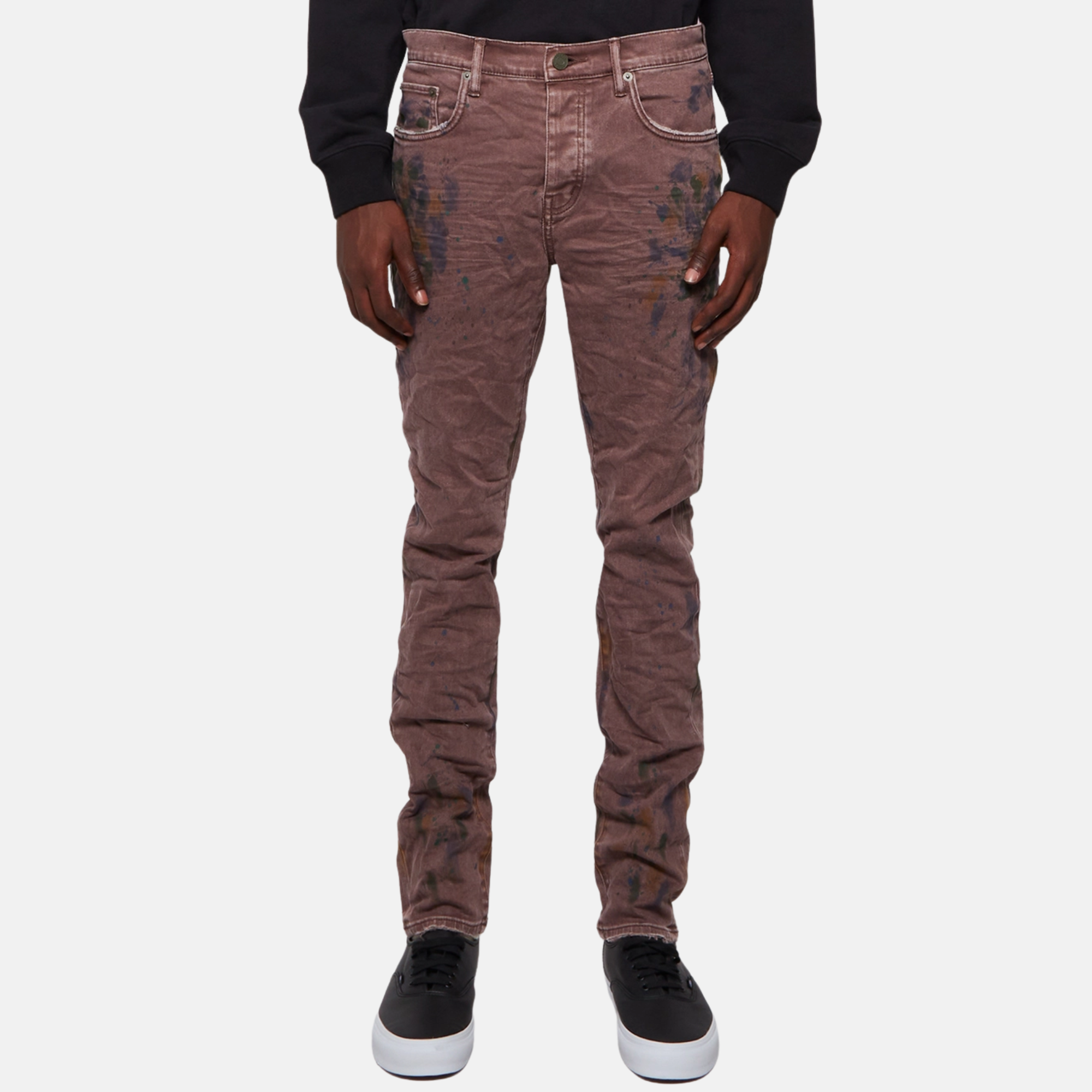 Purple Brand Oil Spill Sepia Paint Jeans