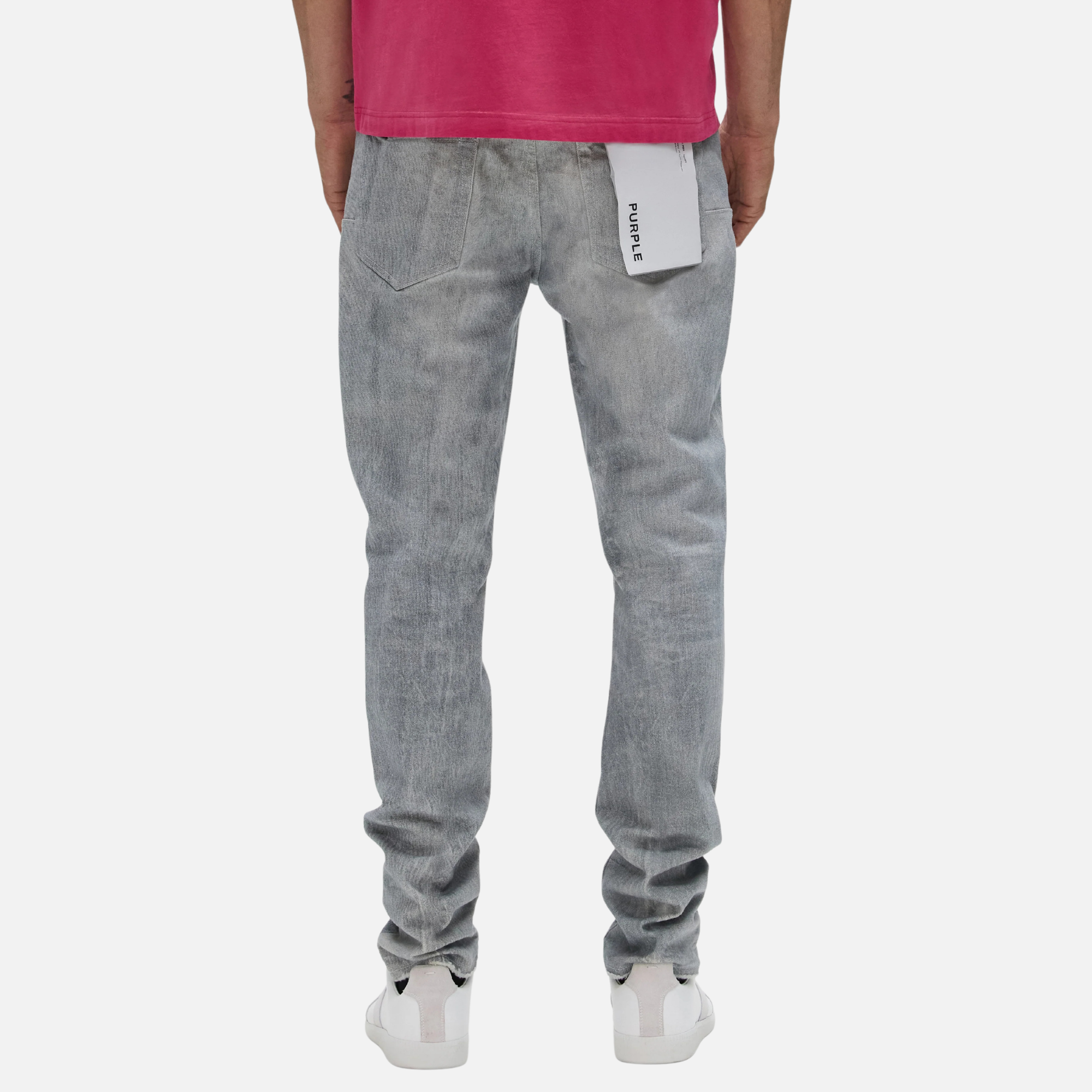 Purple Brand Light Indigo Jewel Print Skinny Jeans