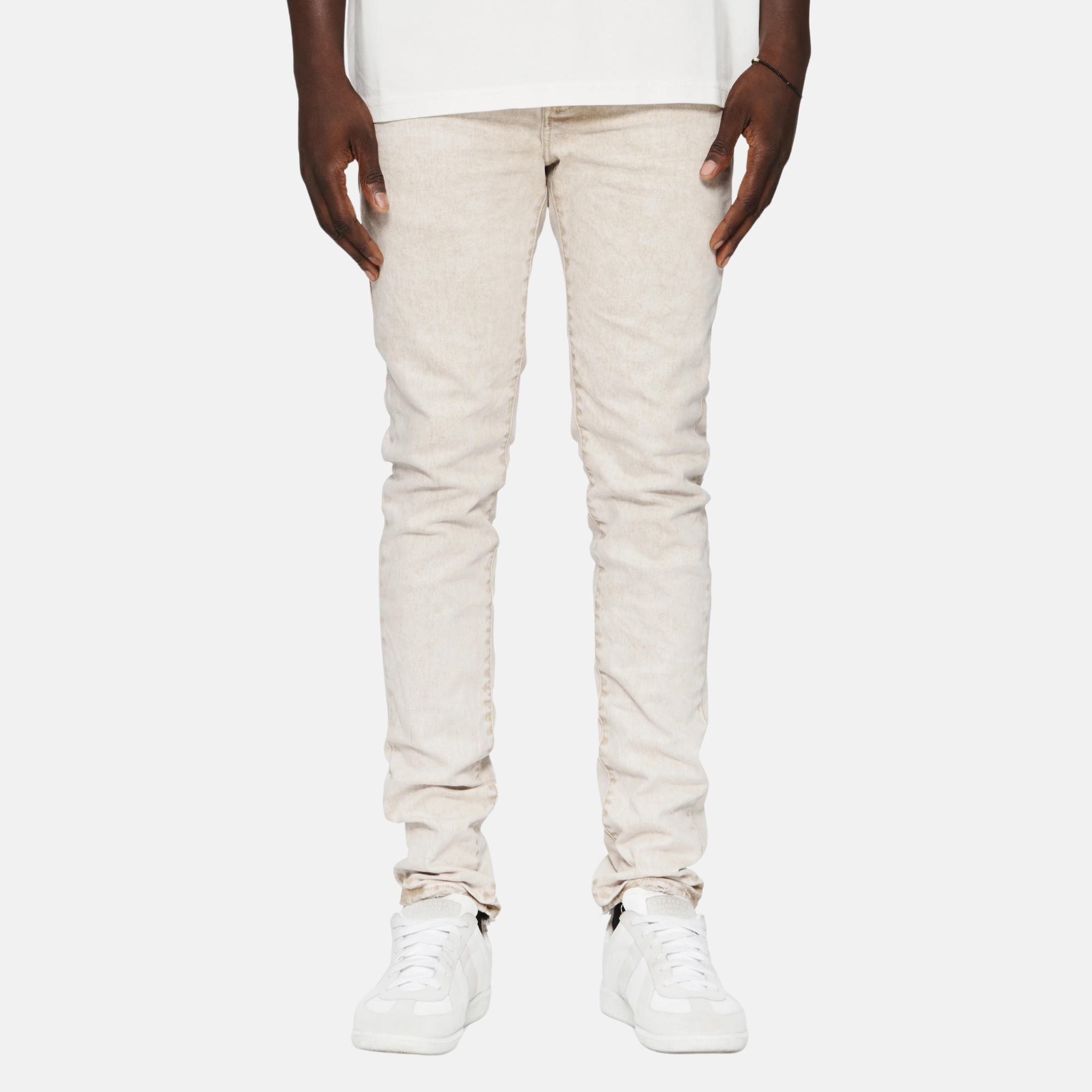 Purple brand shops white slim jeans