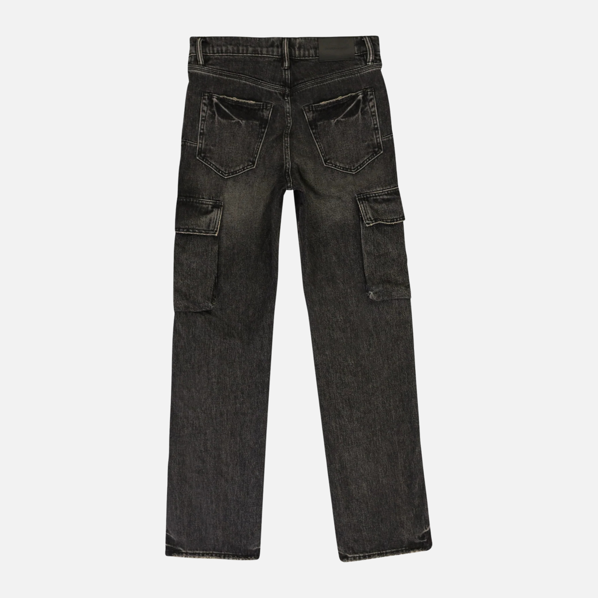 Purple Brand Washed Black Ashfall Cargo Jeans