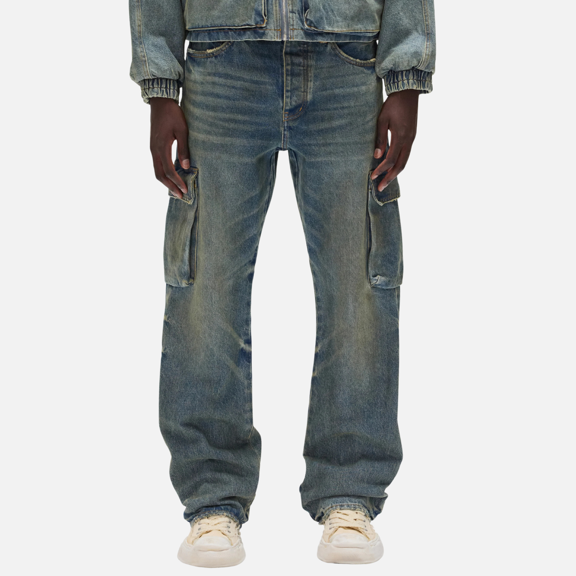 Purple Brand Light Indigo Cargo Vintage Jeans