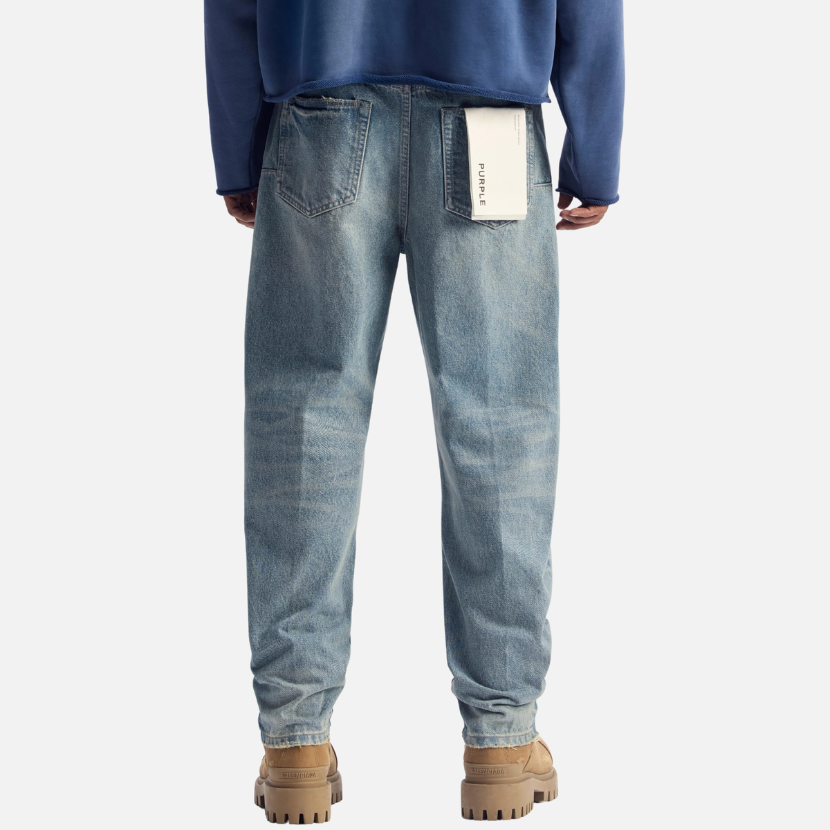 Purple Brand Overdye Destroy Tapered Jeans