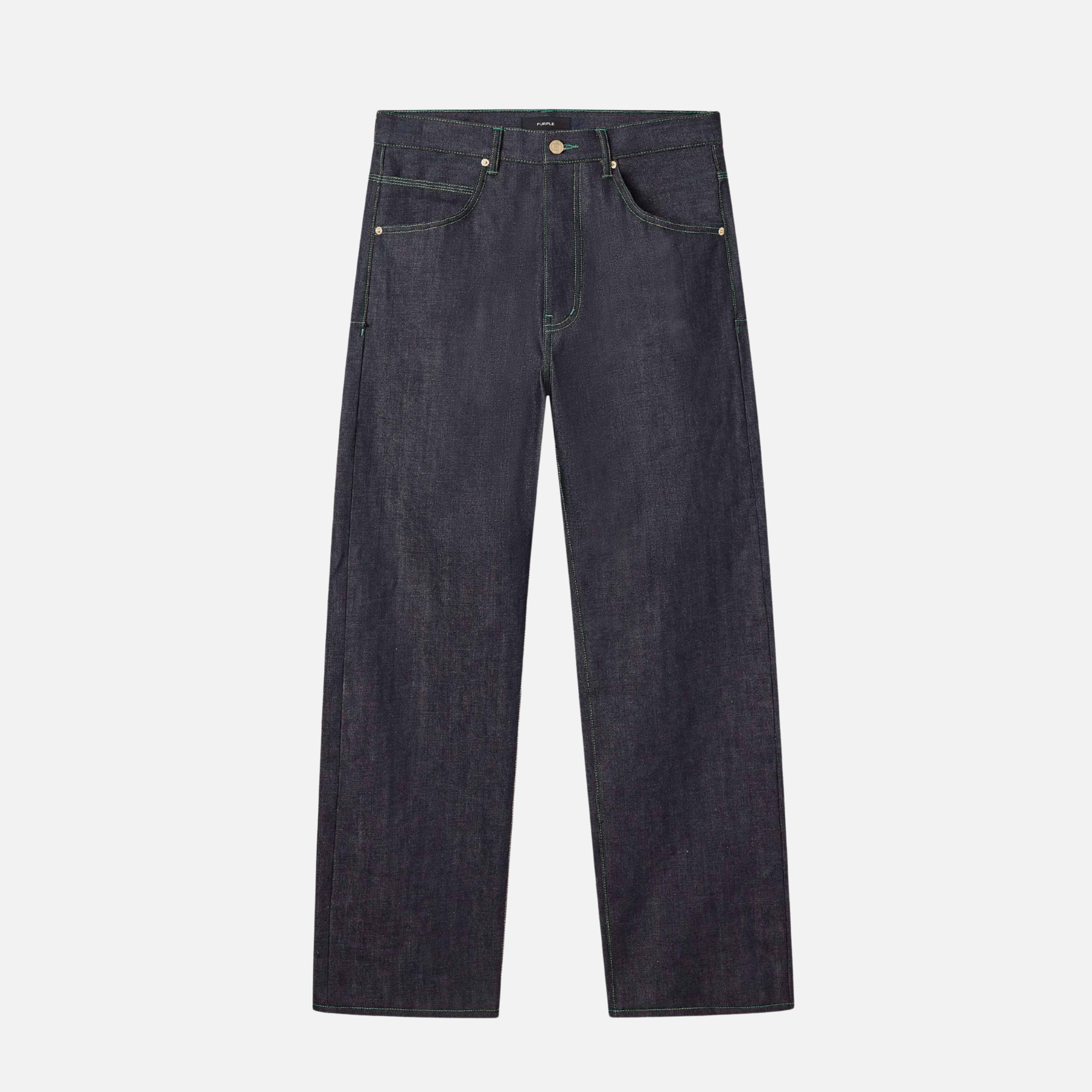 Purple Brand Dark Indigo Baggy Raw Jeans
