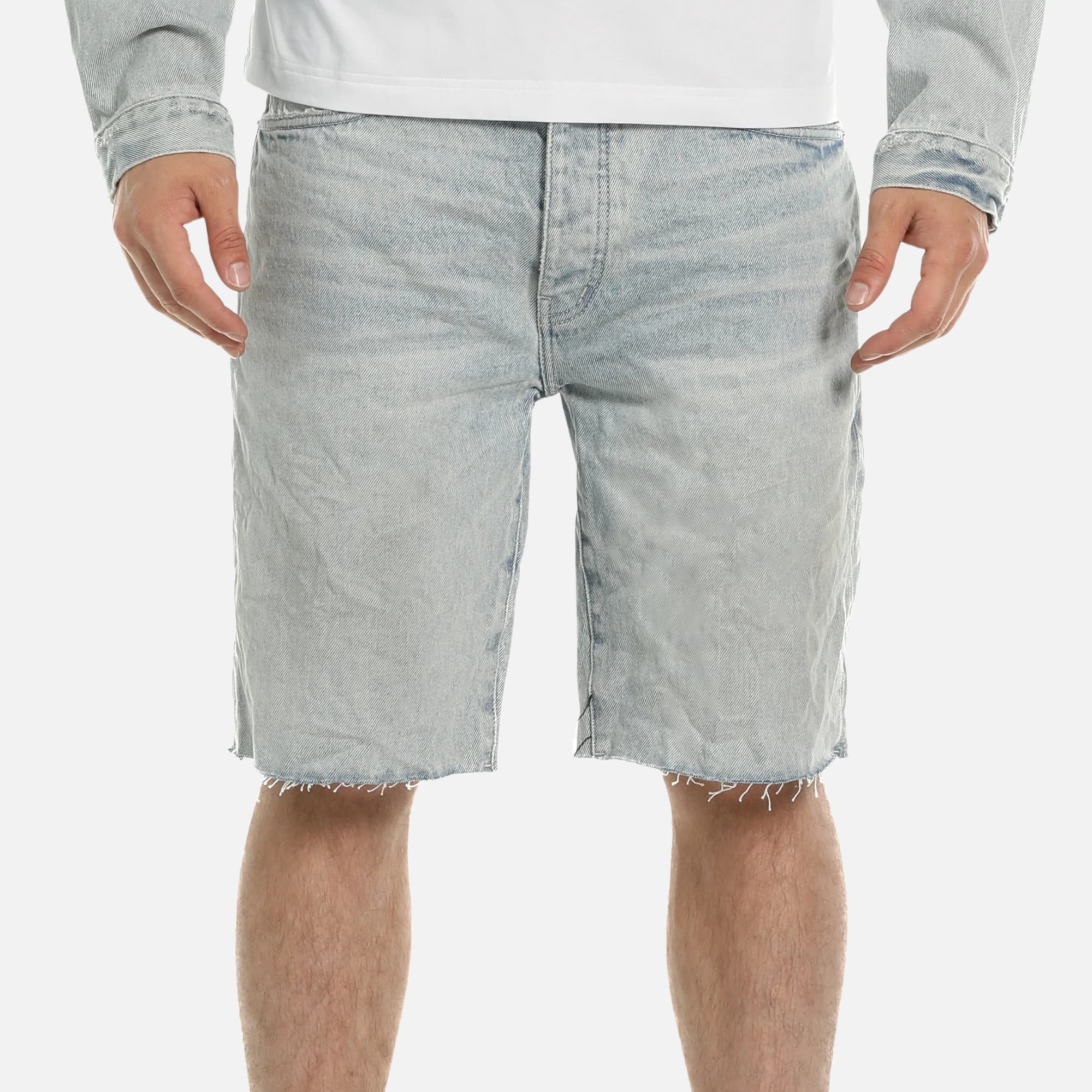 Purple Brand Light Indigo Nova Jean Shorts
