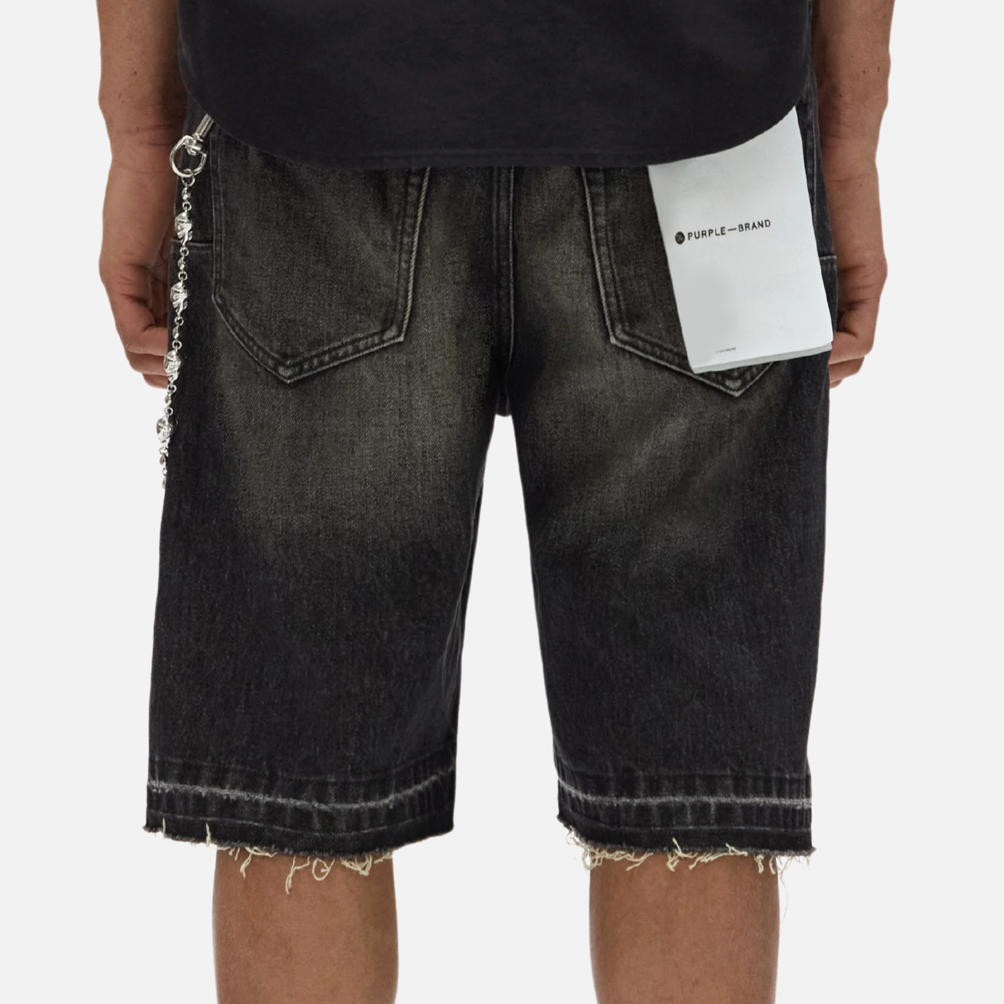 Purple Brand Black Smoke Worn Vintage Shorts