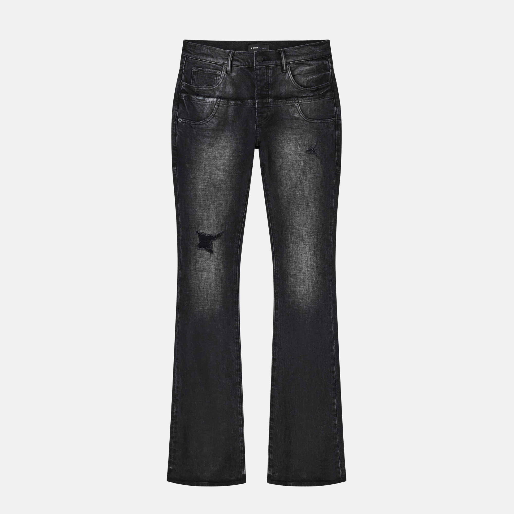 Purple Brand Onyx Coated Double Waist Jeans