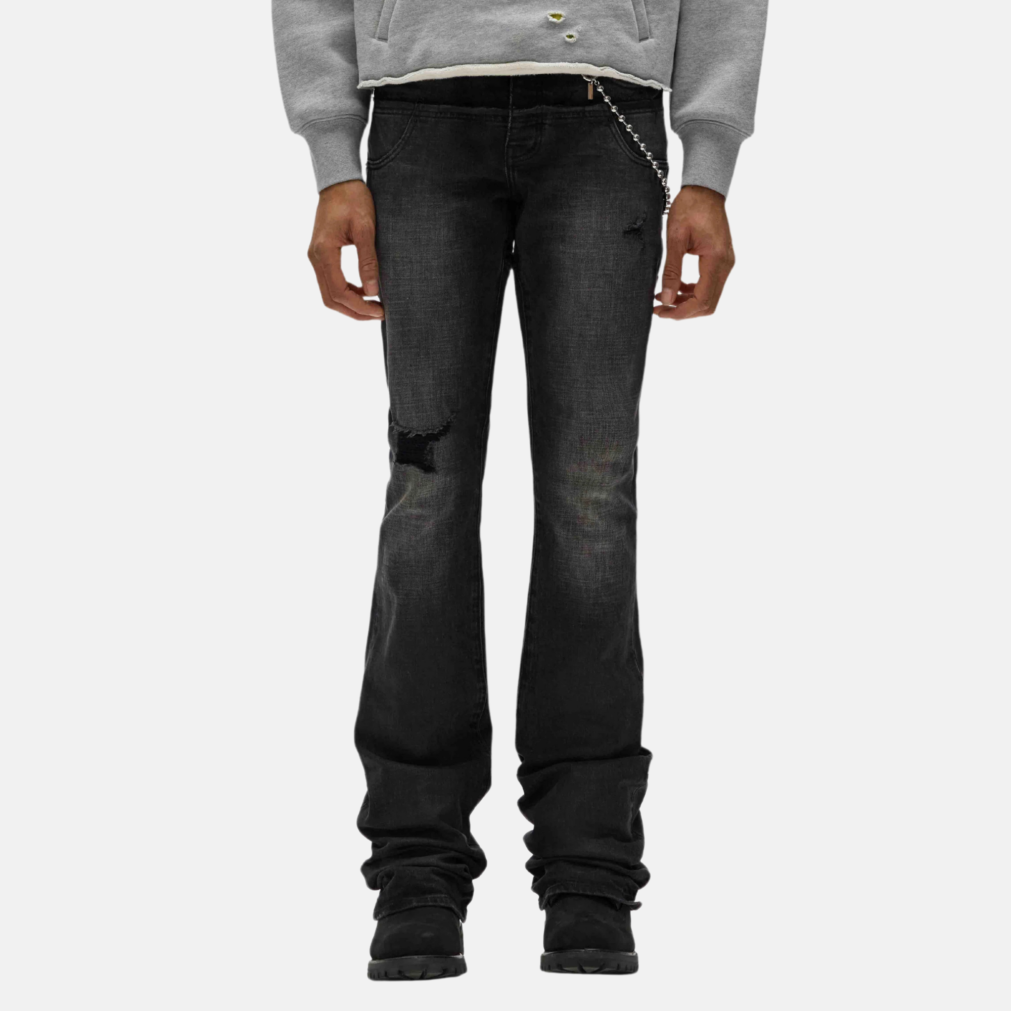 Purple Brand Onyx Coated Double Waist Jeans