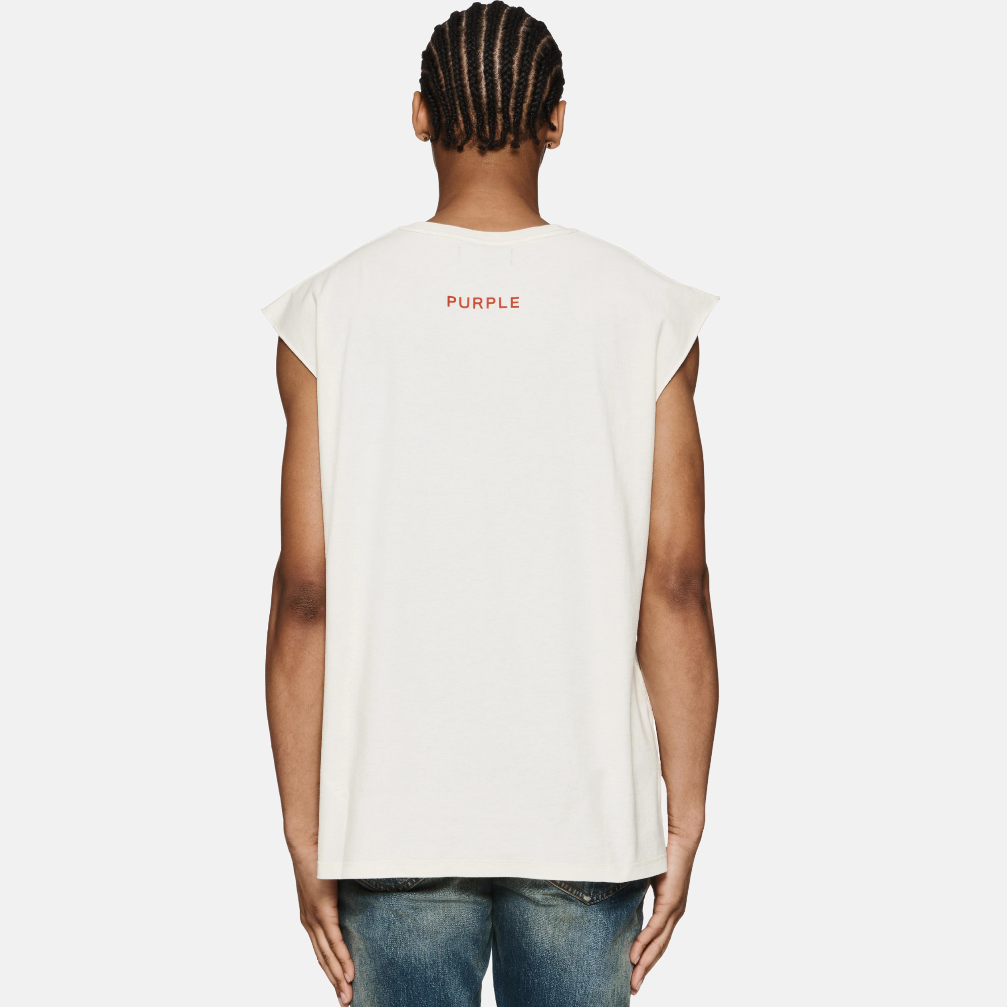 Purple Brand Off White Glyph Tank Top