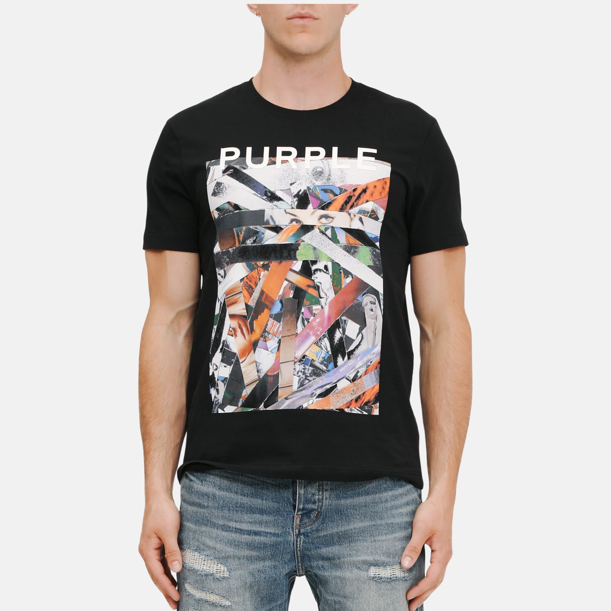 Purple Brand Black Scraps T-Shirt