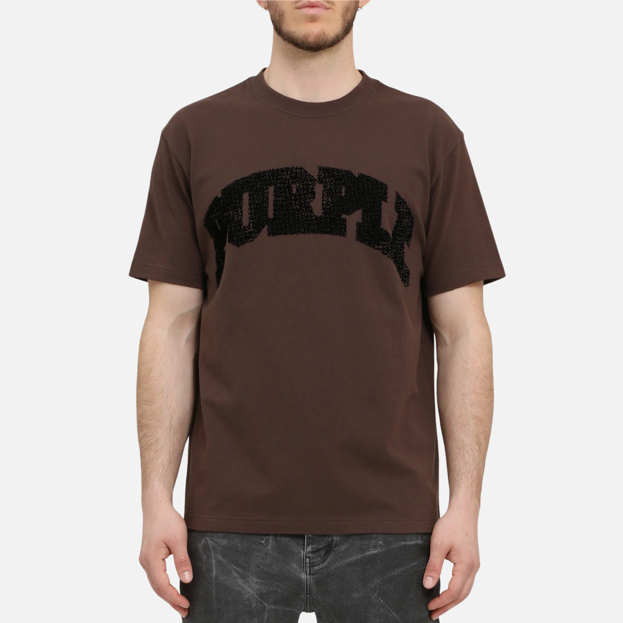 Purple Brand Brown Black Slab Wordmark T-Shirt