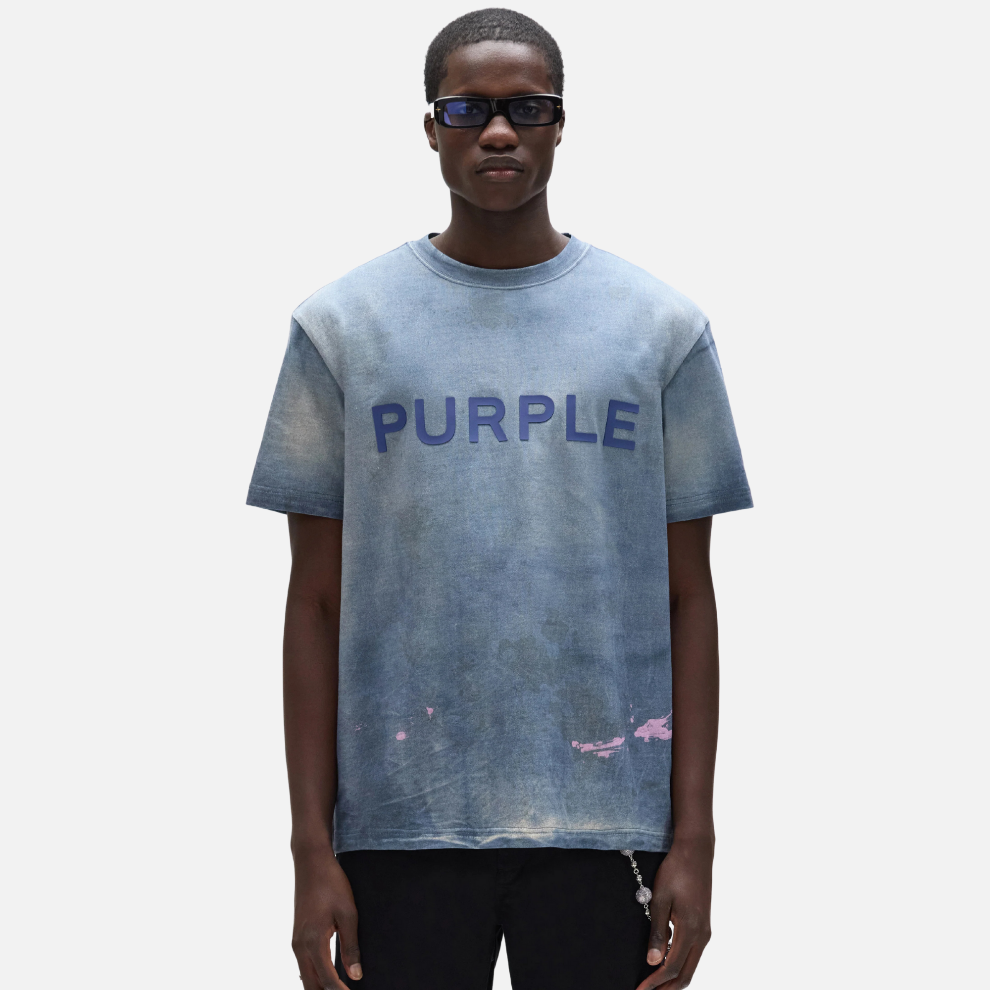 Purple Brand Blue Heavyweight Wordmark T-Shirt – Puffer Reds Purple Brand Blue Heavyweight Wordmark T-Shirt – Puffer Reds